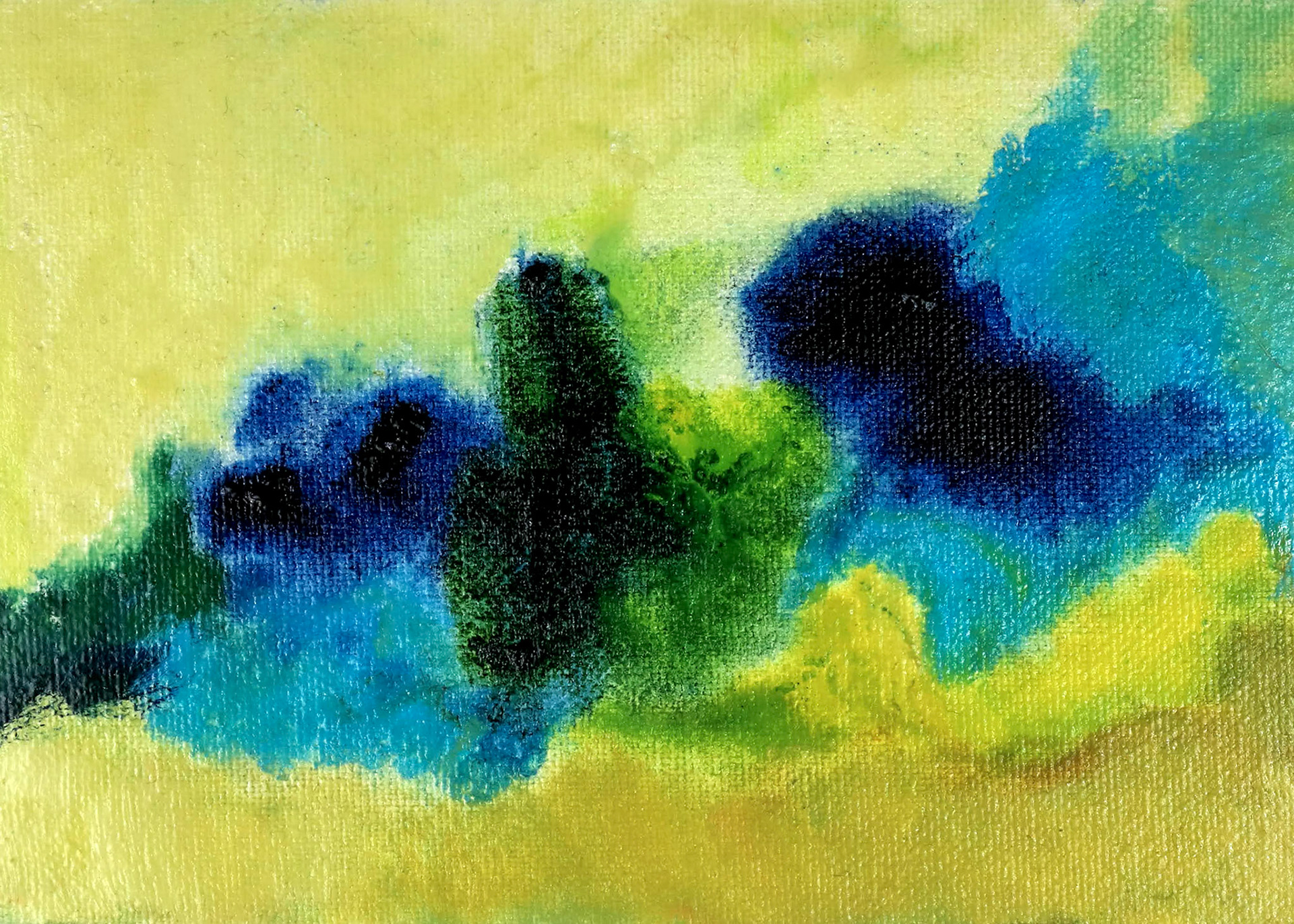 7" x 5" oil and oil pastel on canvas