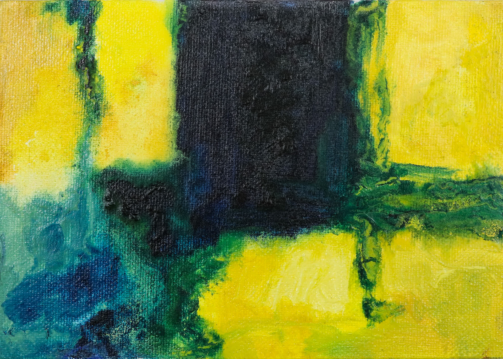 7" x 5" oil and oil pastel on canvas