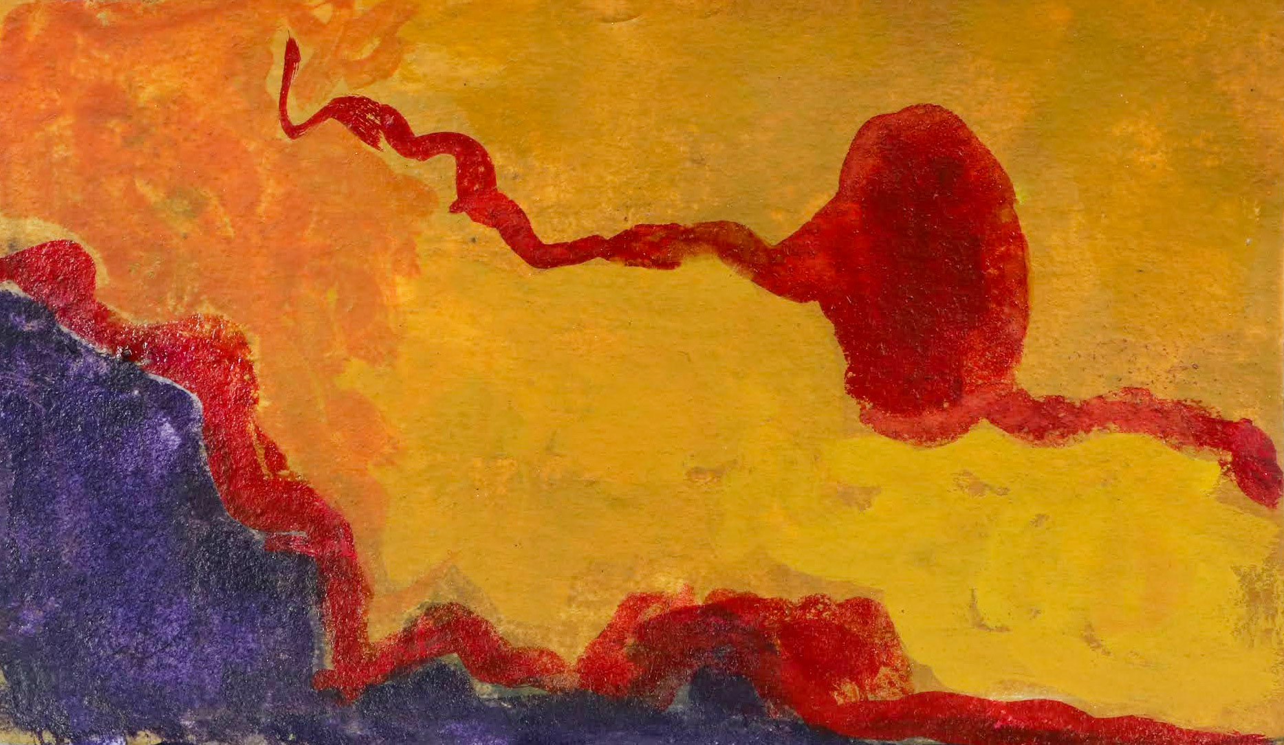 3.75" x 2.75" watercolor on paper