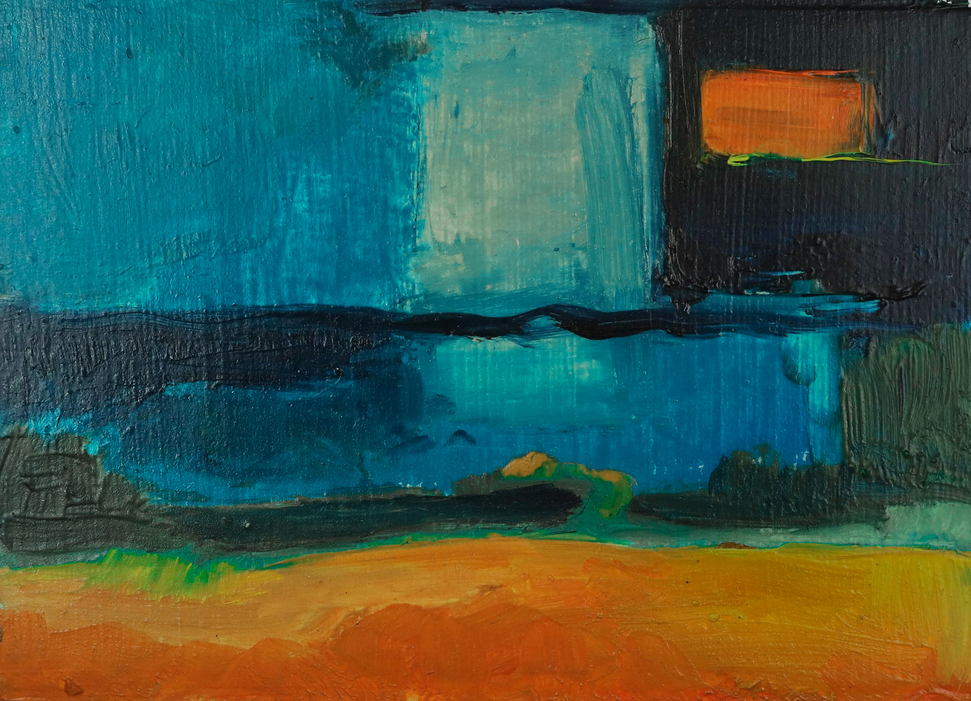 9" x 6.5" oil and oil pastel on wood panel