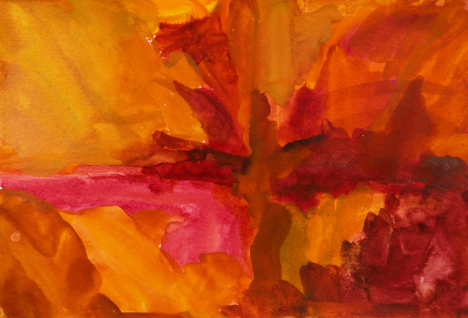 11" x 7.5" color inks on watercolor paper