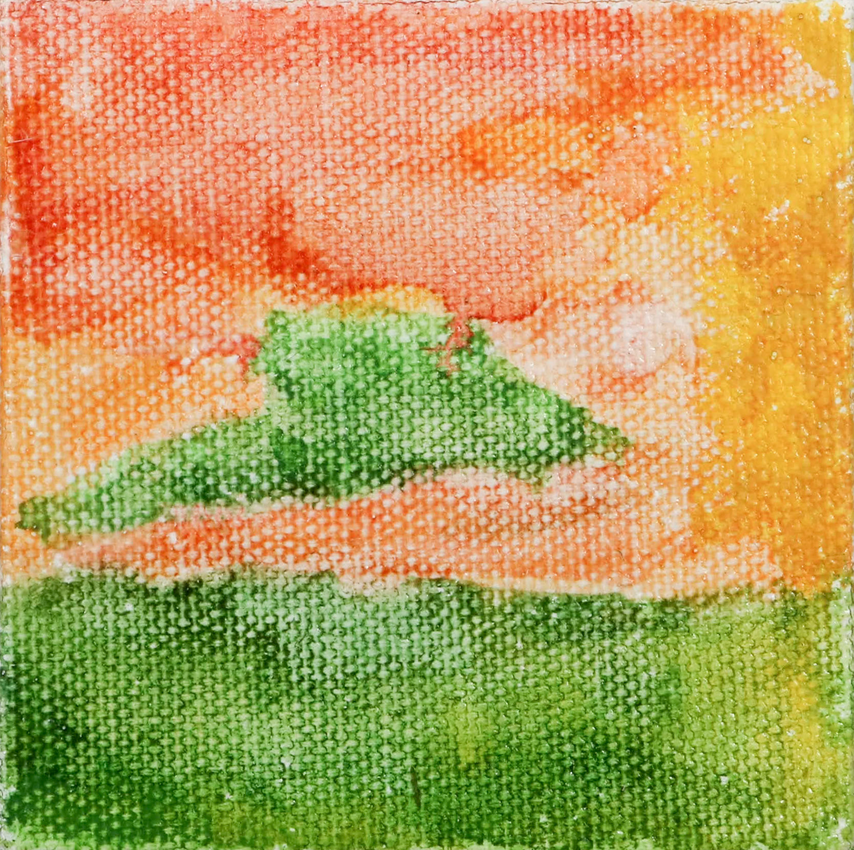 3" x3" watercolor on canvas