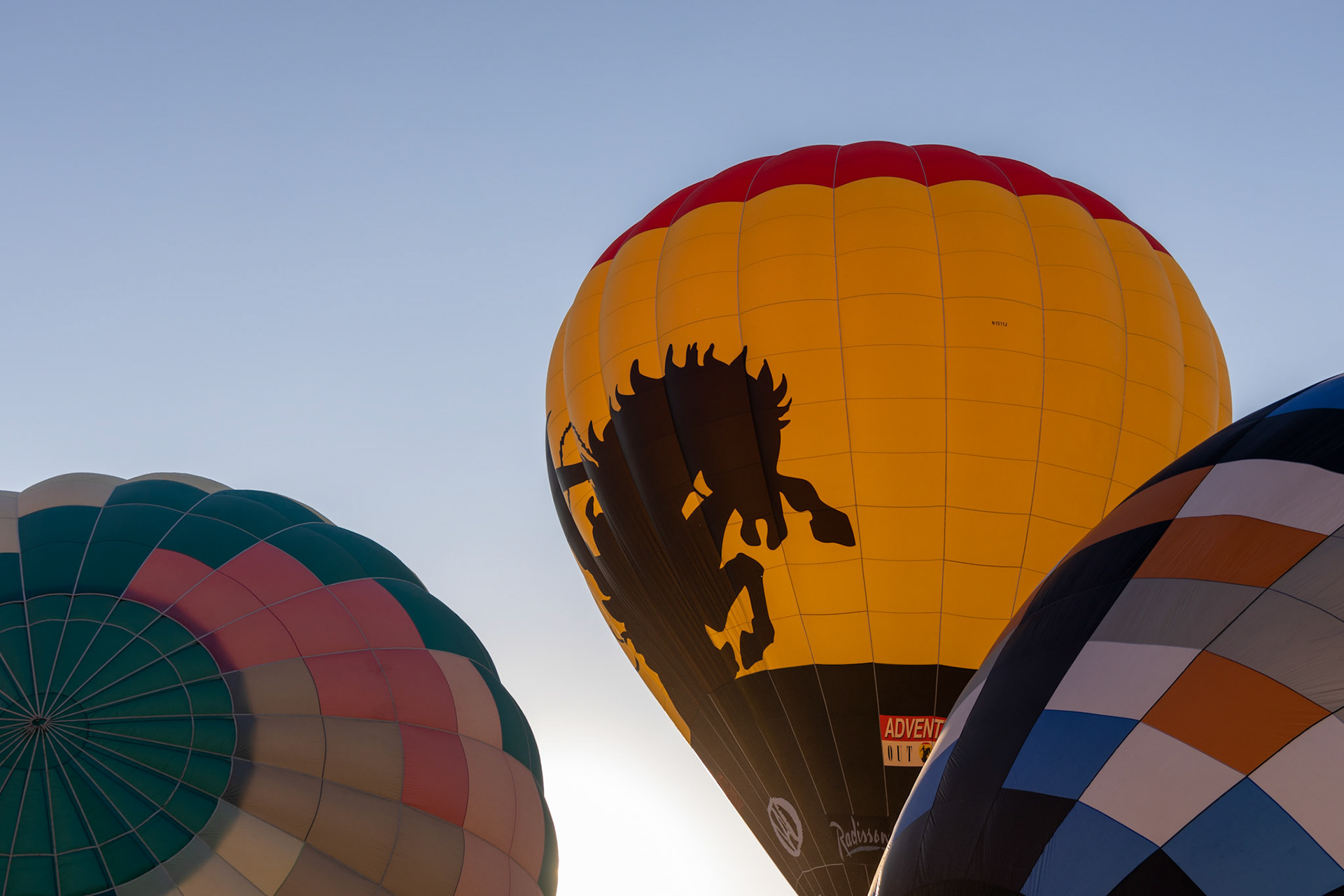 Chili Frijole Festival Hot Air Balloon launch in Pueblo, Colorado