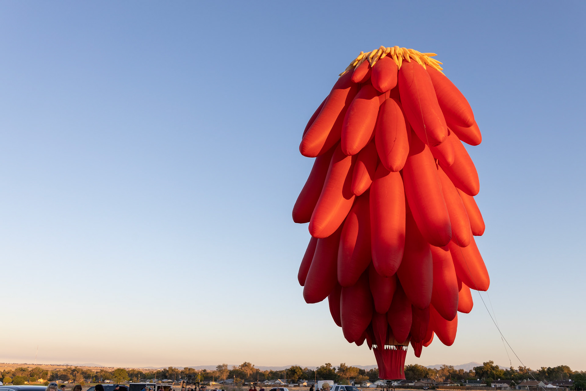 Chili Frijole Festival Hot Air Balloon launch in Pueblo, Colorado