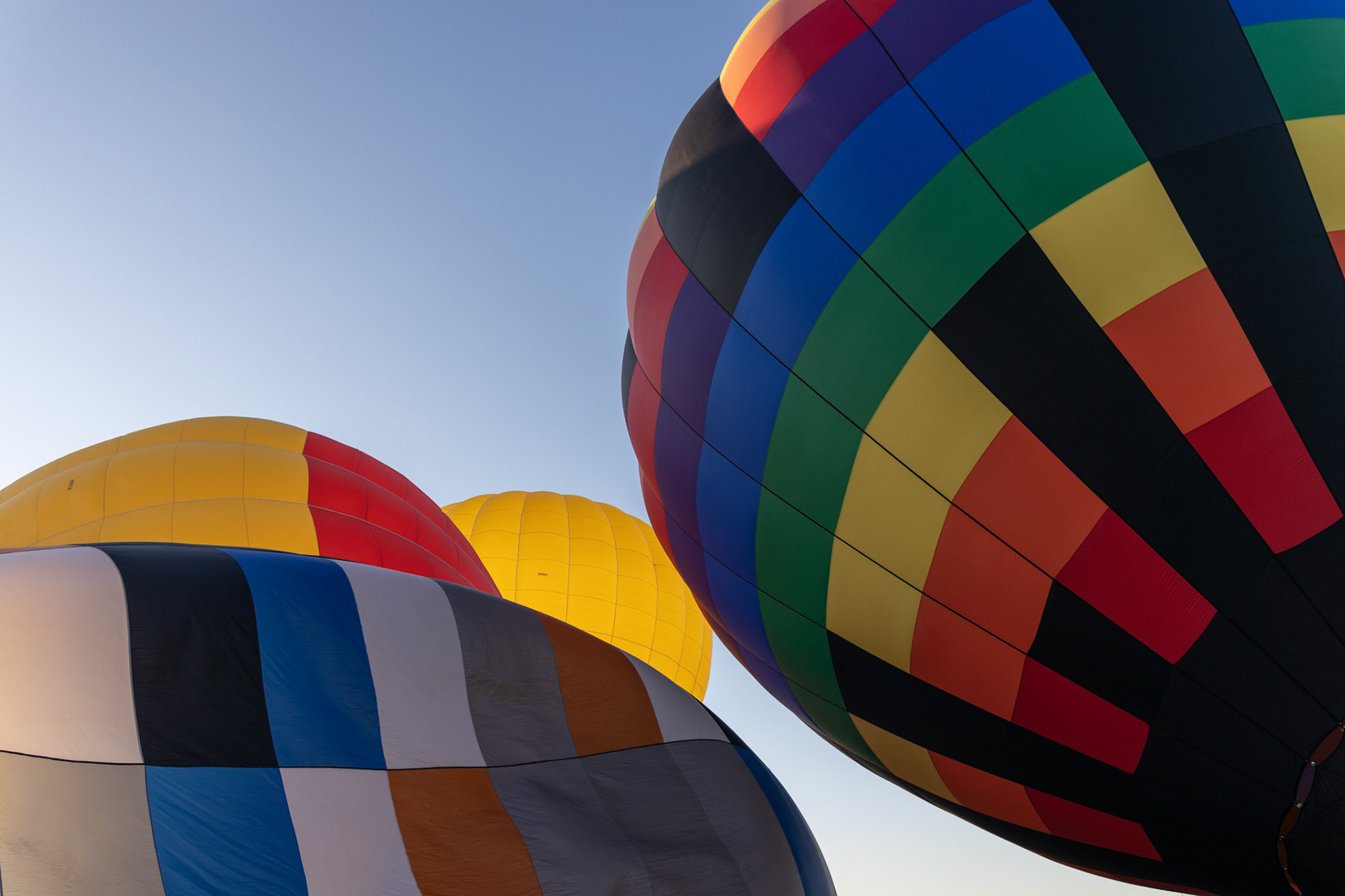 Chili Frijole Festival Hot Air Balloon launch in Pueblo, Colorado