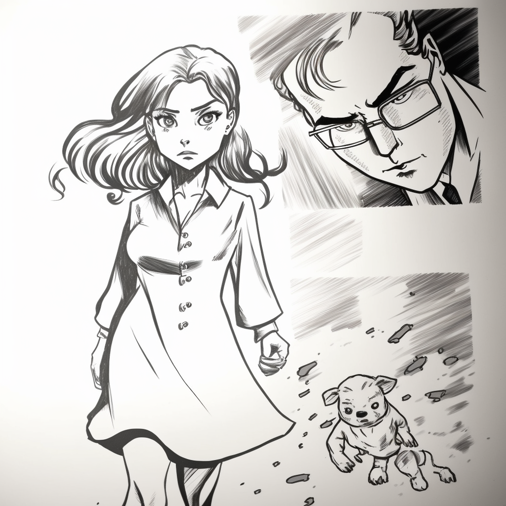 Bearly scared concept comic art