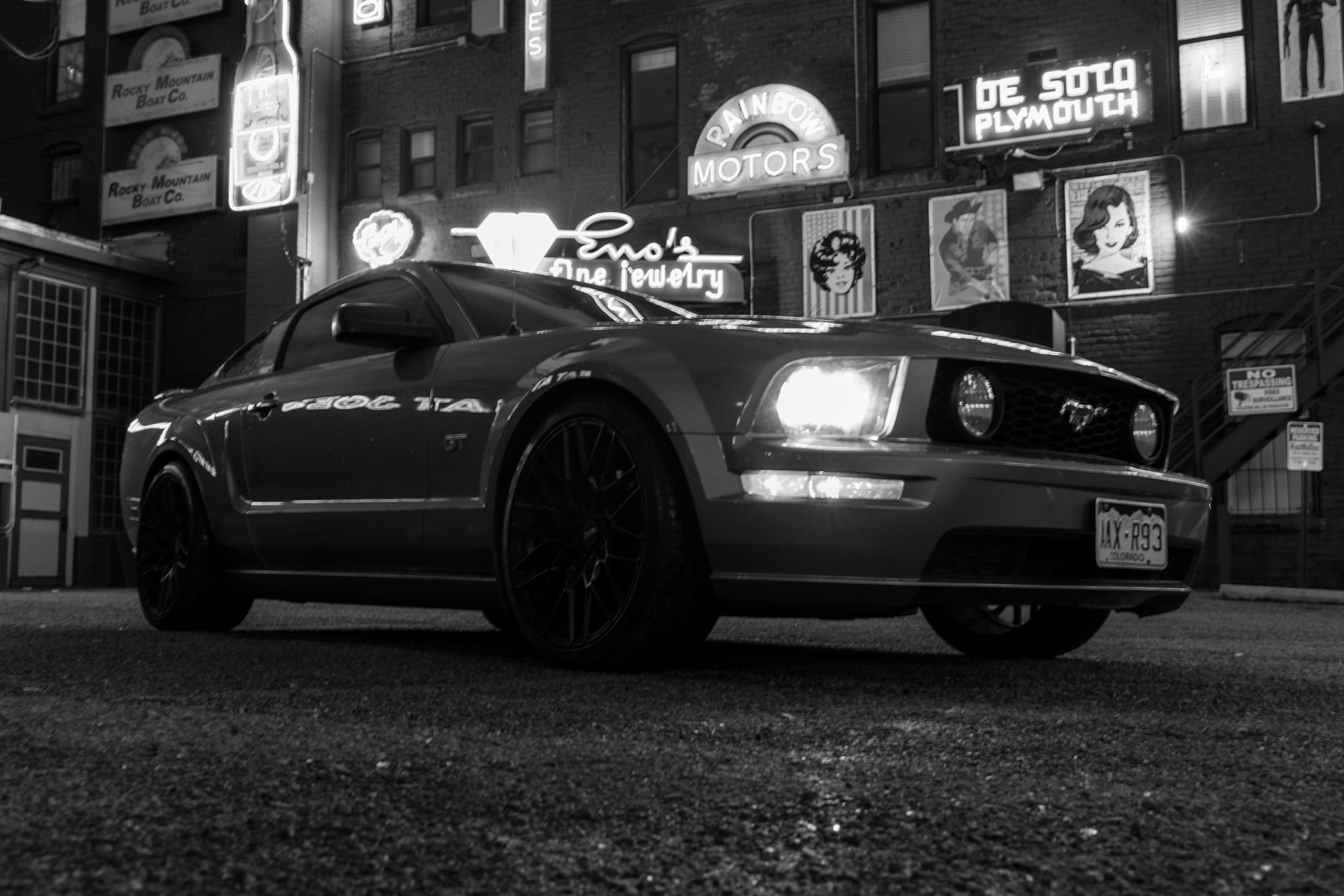 Downtown Night Life Pueblo, Colorado (Neon Alley)
