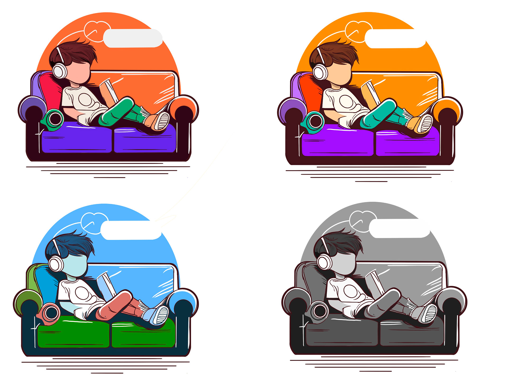 Couch Talks Logo Designs for Podcast