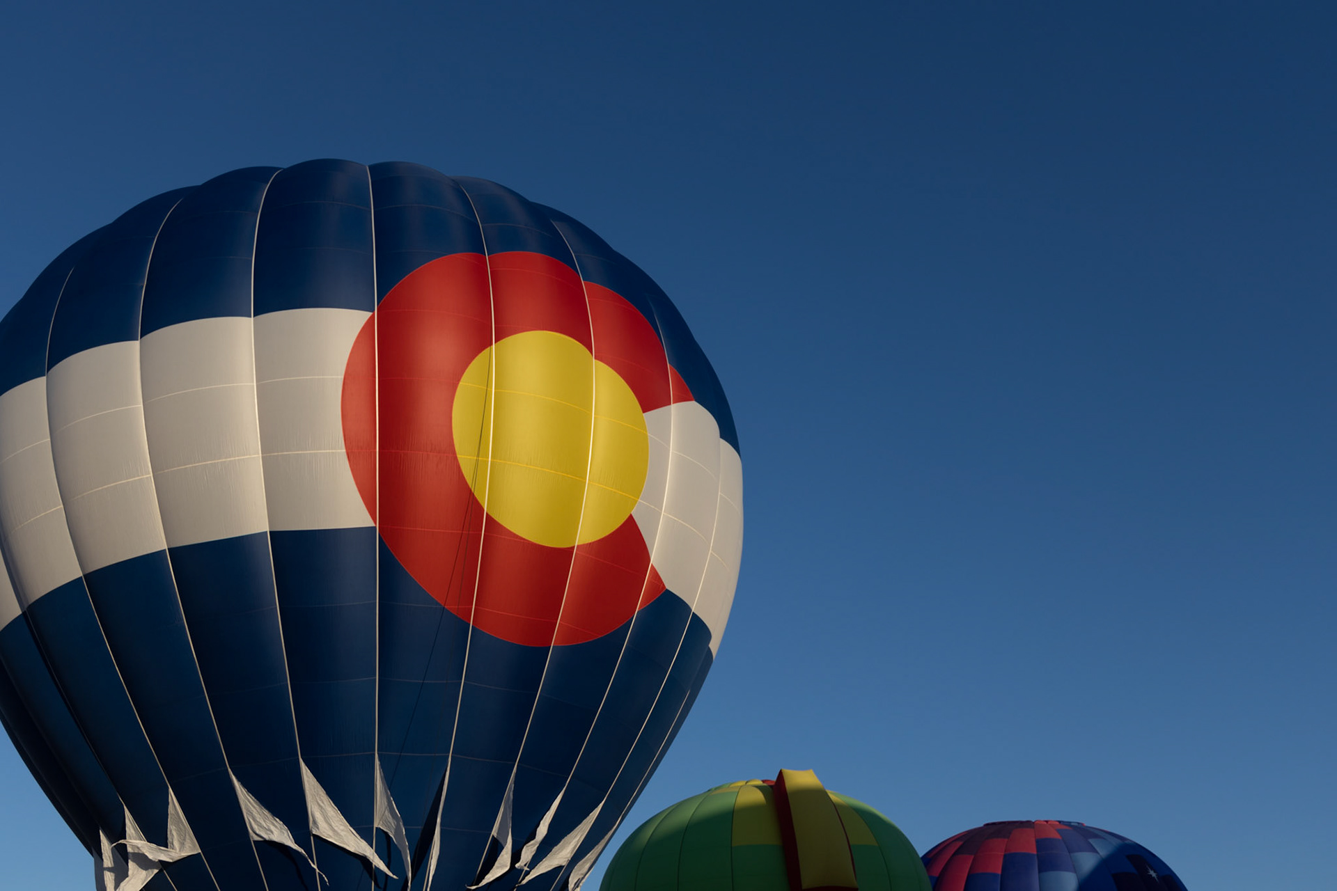 Chili Frijole Festival Hot Air Balloon launch in Pueblo, Colorado