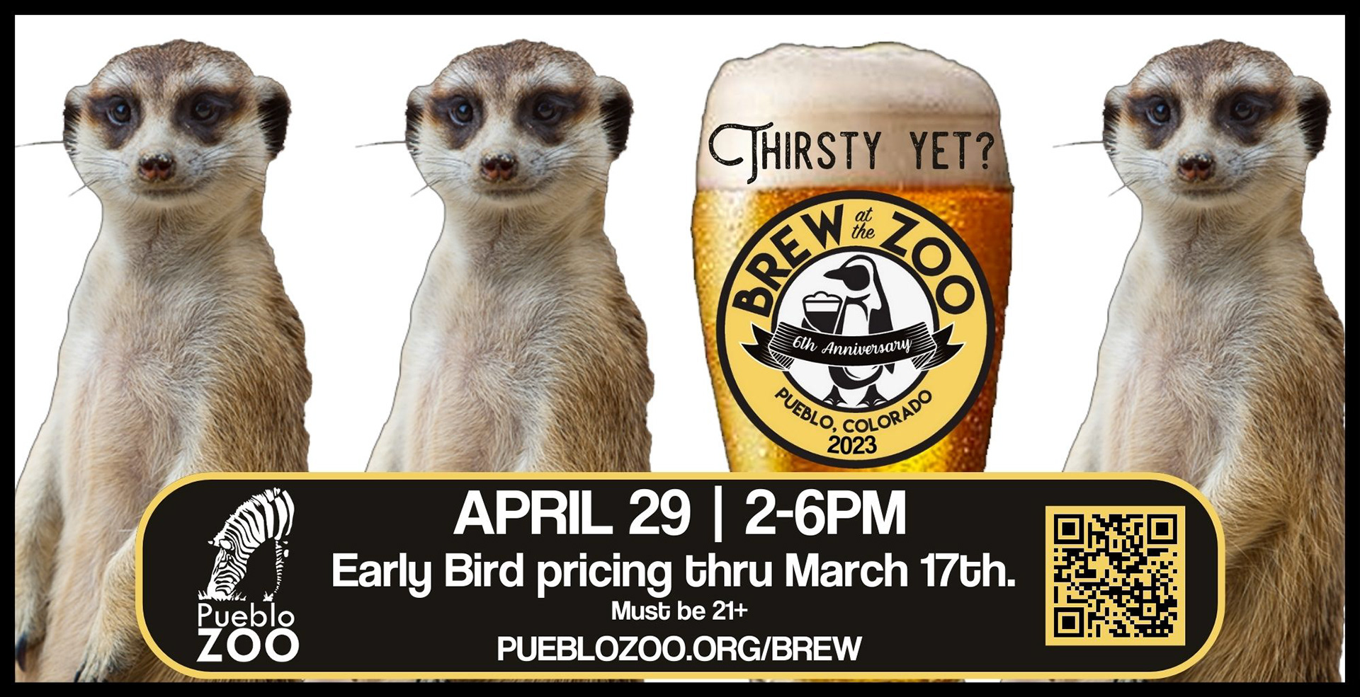 In house advertsisment for Pueblo Brew at the Zoo for student ran newspaper