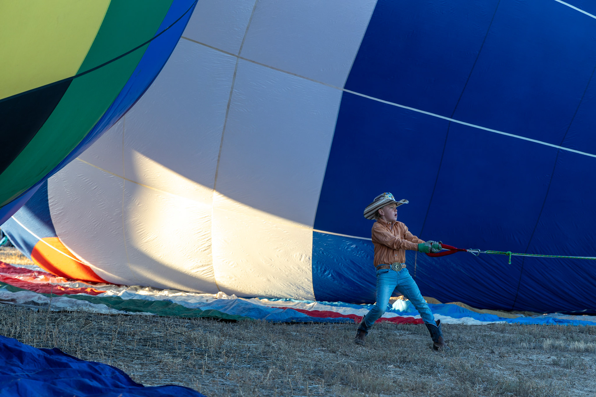 Chili Frijole Festival Hot Air Balloon launch in Pueblo, Colorado