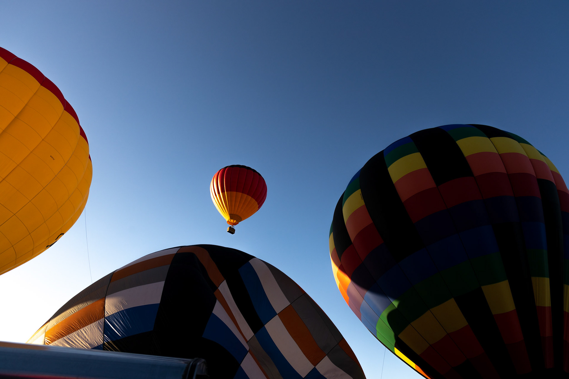 Chili Frijole Festival Hot Air Balloon launch in Pueblo, Colorado
