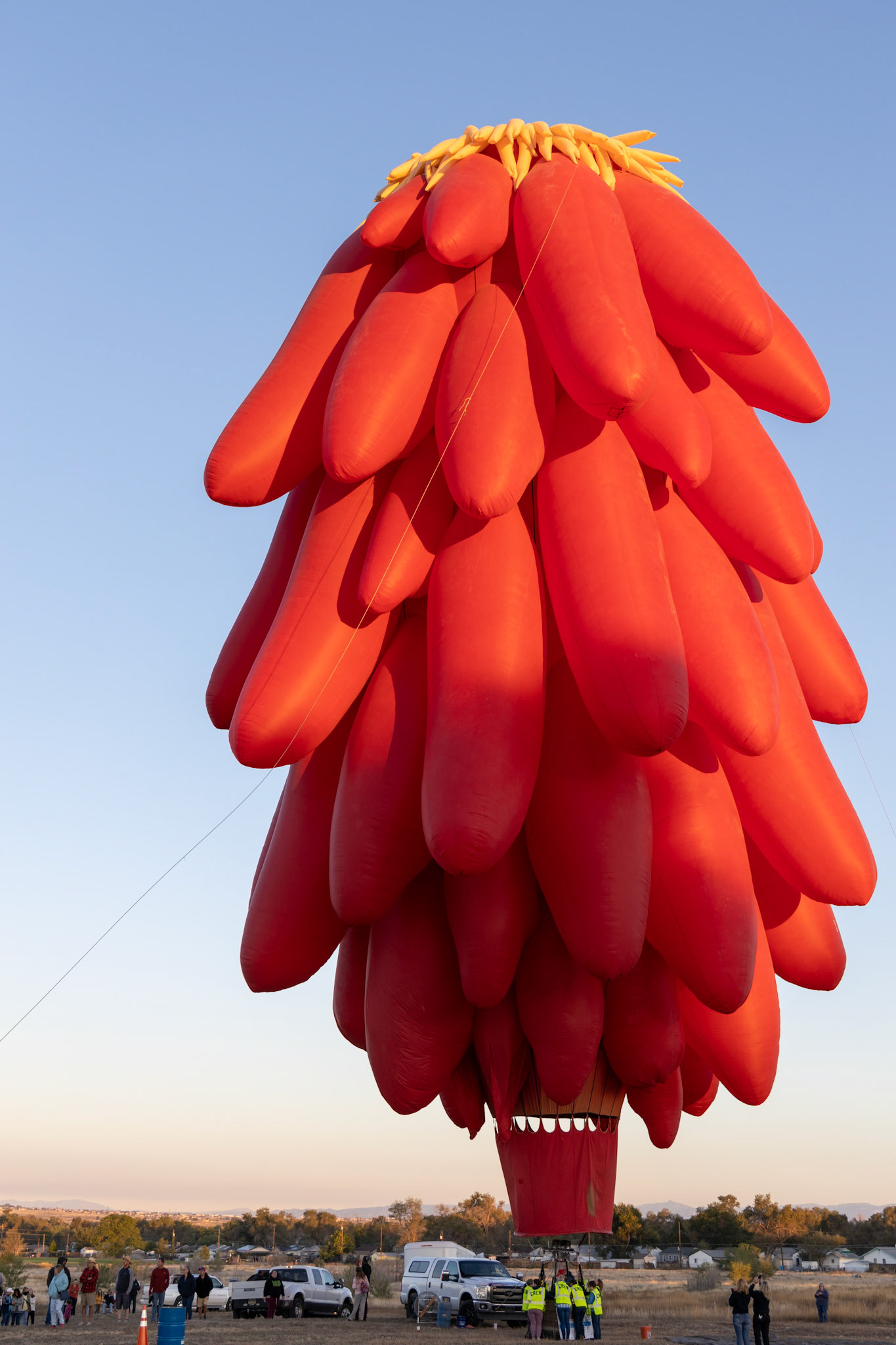 Chili Frijole Festival Hot Air Balloon launch in Pueblo, Colorado