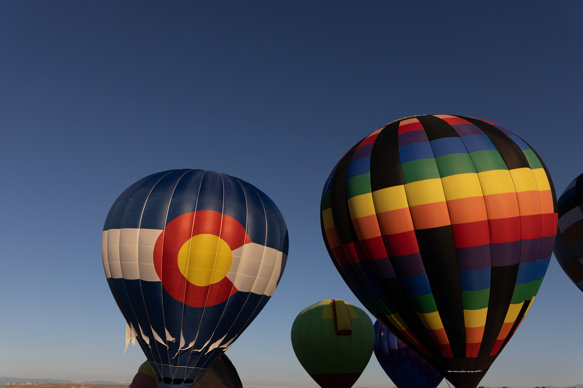 Chili Frijole Festival Hot Air Balloon launch in Pueblo, Colorado