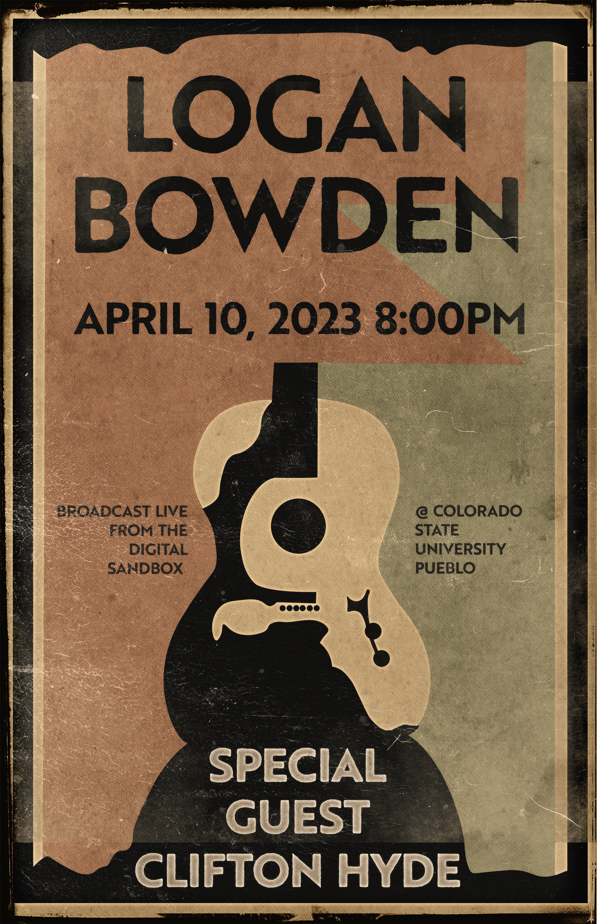 Logan Bowden Concert poster Pueblo Colorado