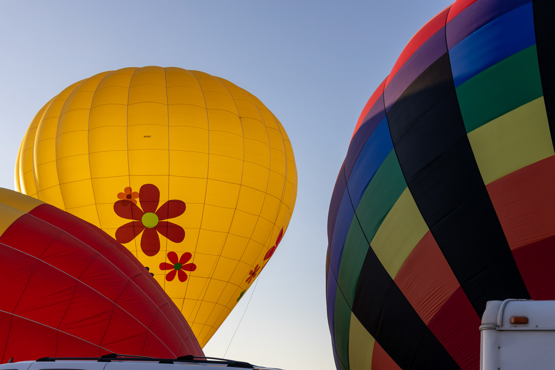 Chili Frijole Festival Hot Air Balloon launch in Pueblo, Colorado