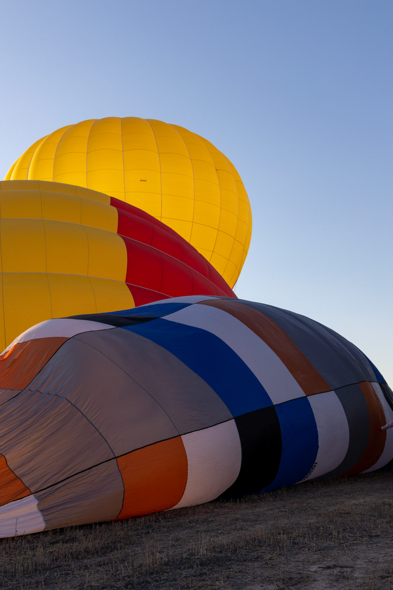 Chili Frijole Festival Hot Air Balloon launch in Pueblo, Colorado