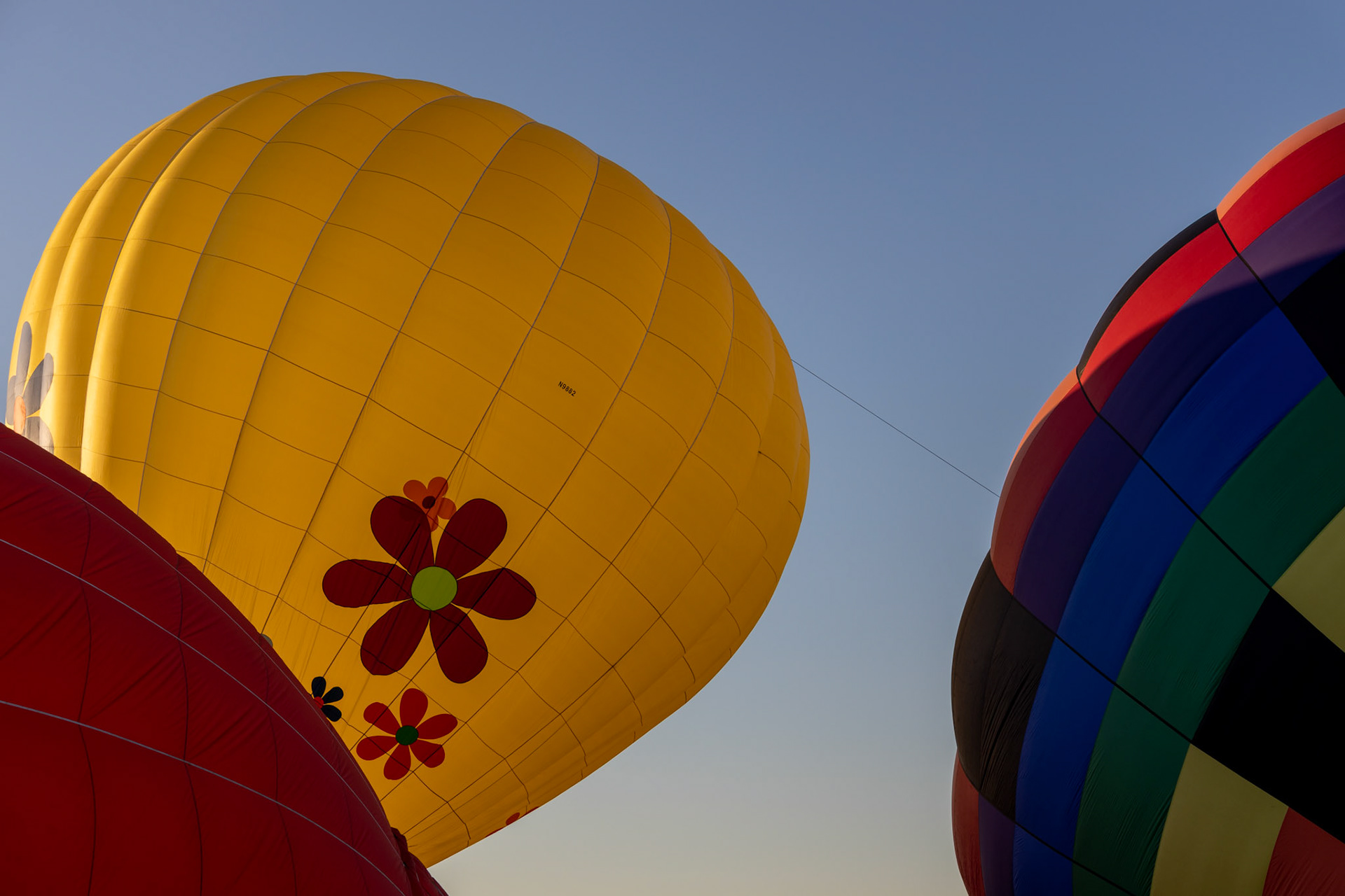 Chili Frijole Festival Hot Air Balloon launch in Pueblo, Colorado