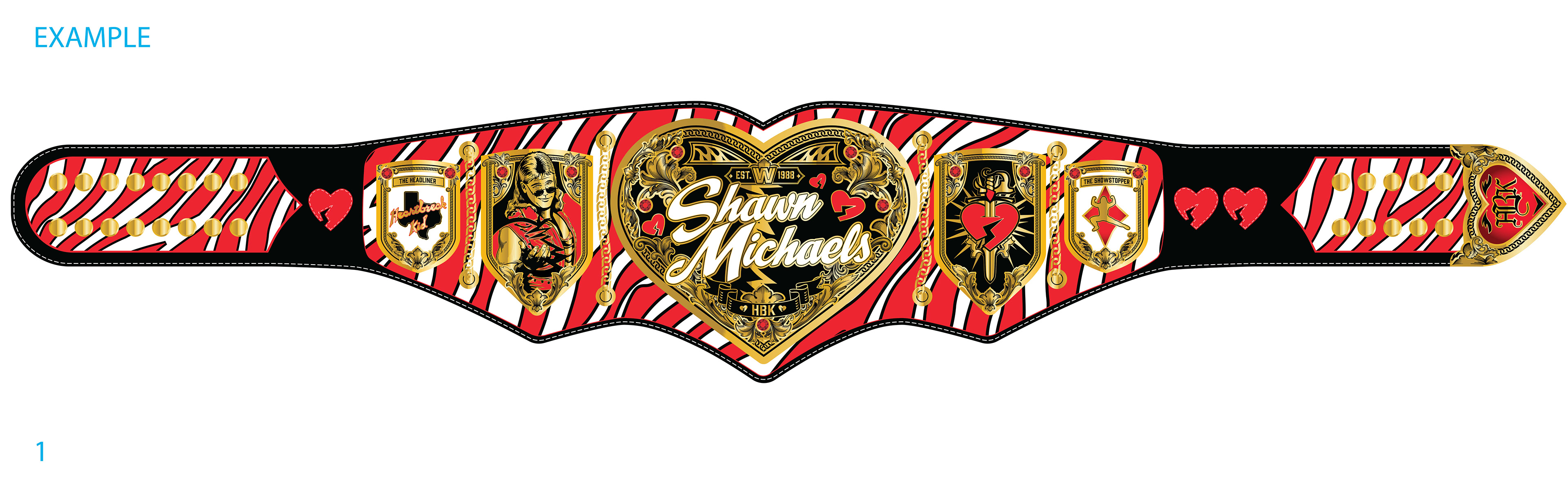 Shawn Michaels Legacy Championship Title Belt