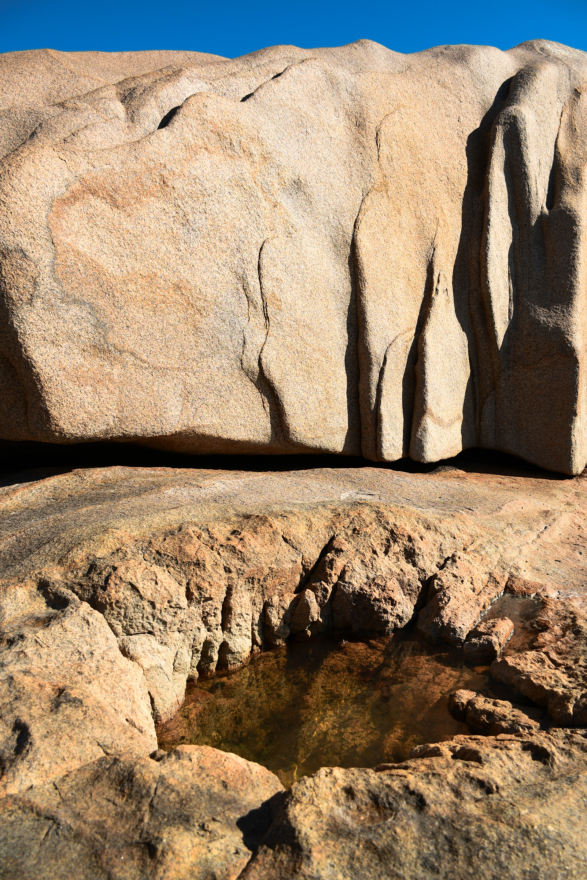 Sandstone boulders litter the coastline of the Cape Columbine Reserve