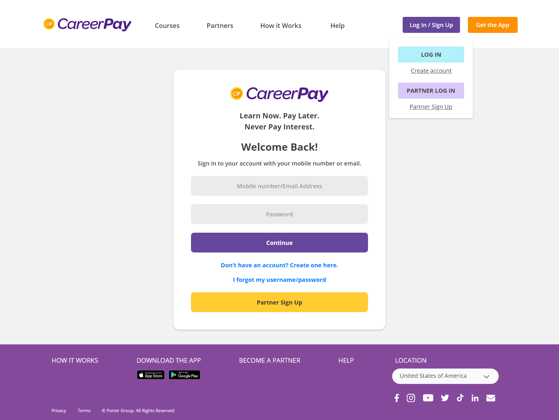 Career Pay Log In