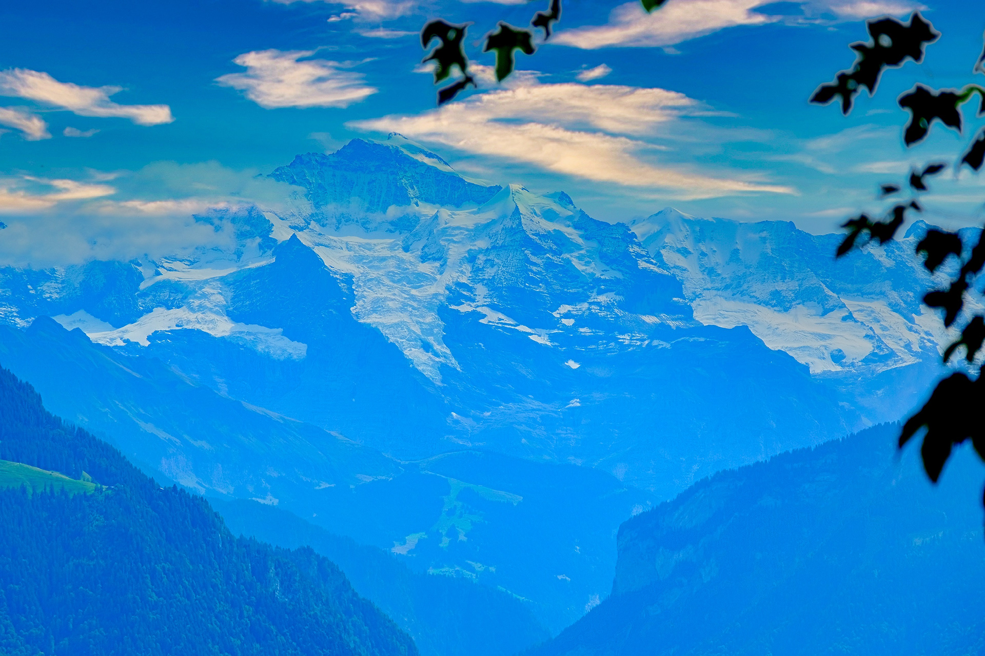 View across Interlaken from Harder Kulme