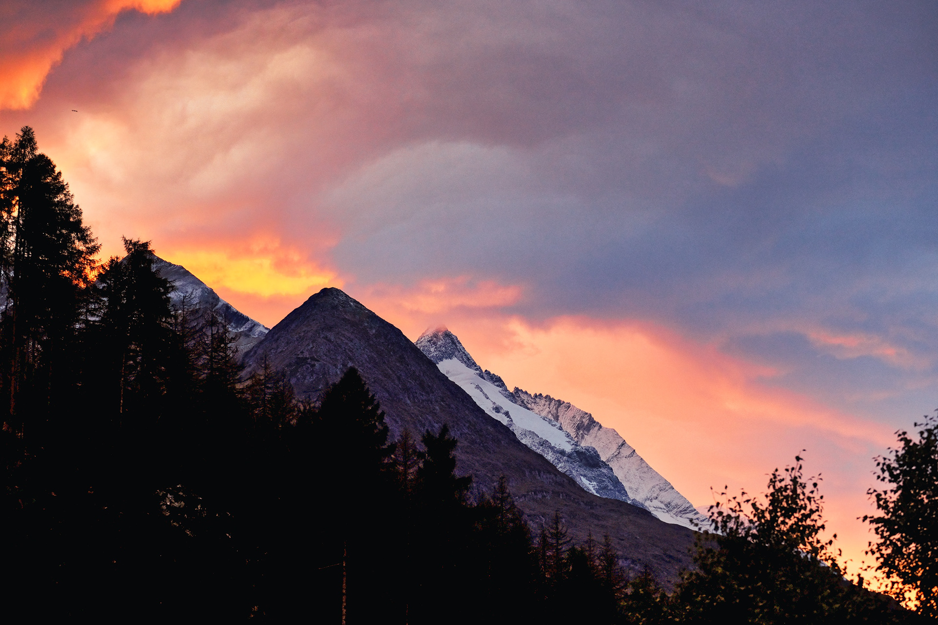 Campsite sunset