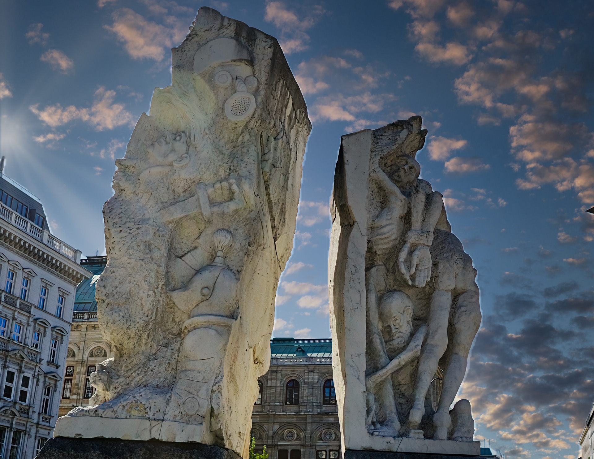 Anti fascist statue in Vienna
