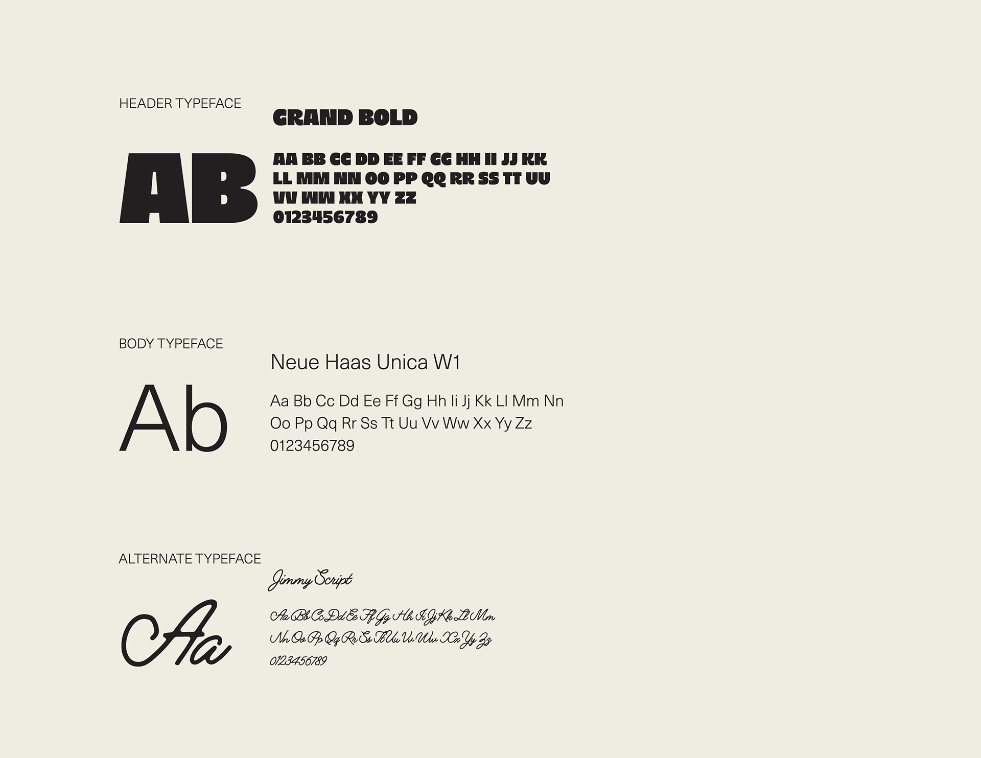Fonts used