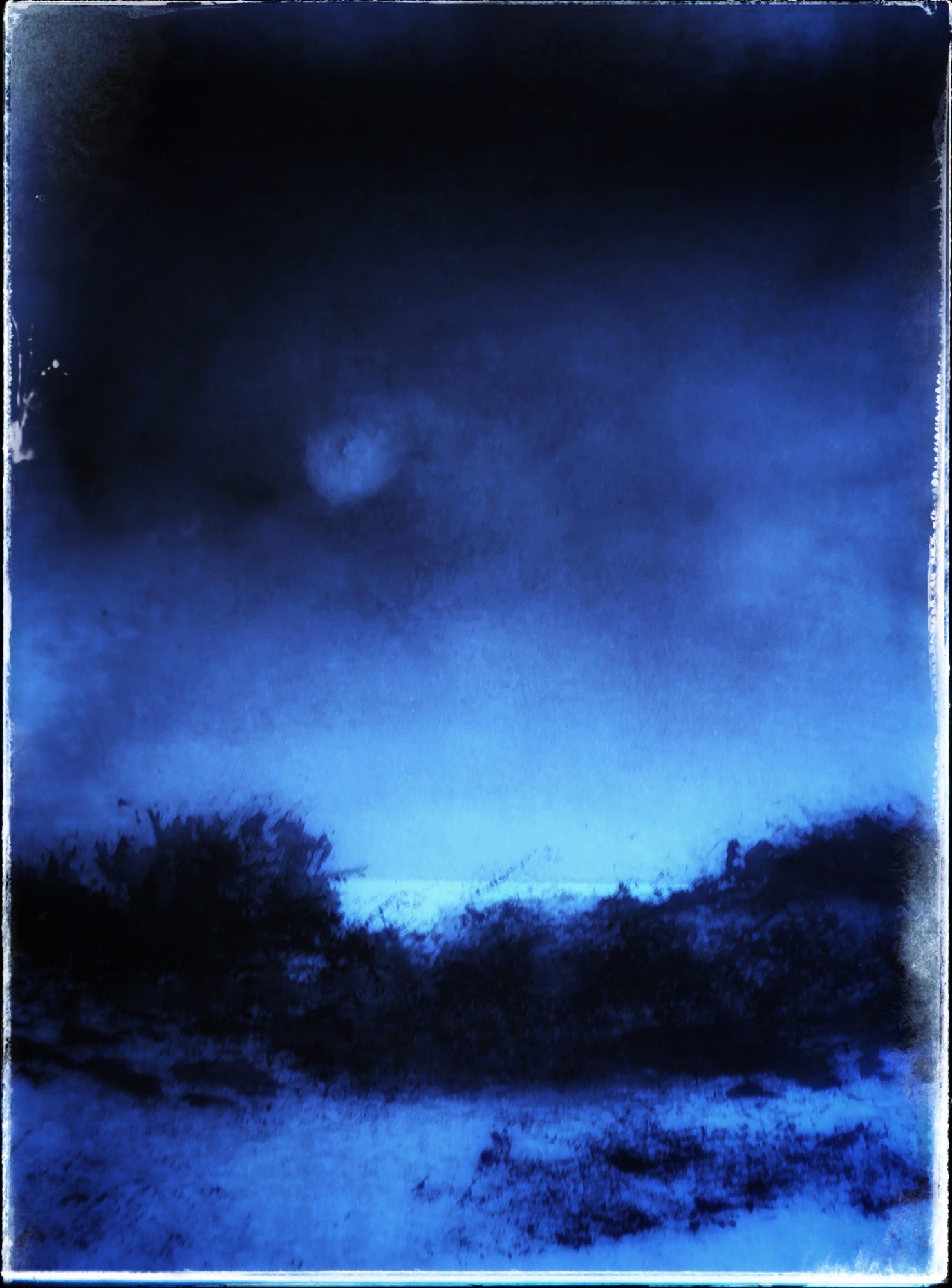 Watercolor seascape imaged and edited.