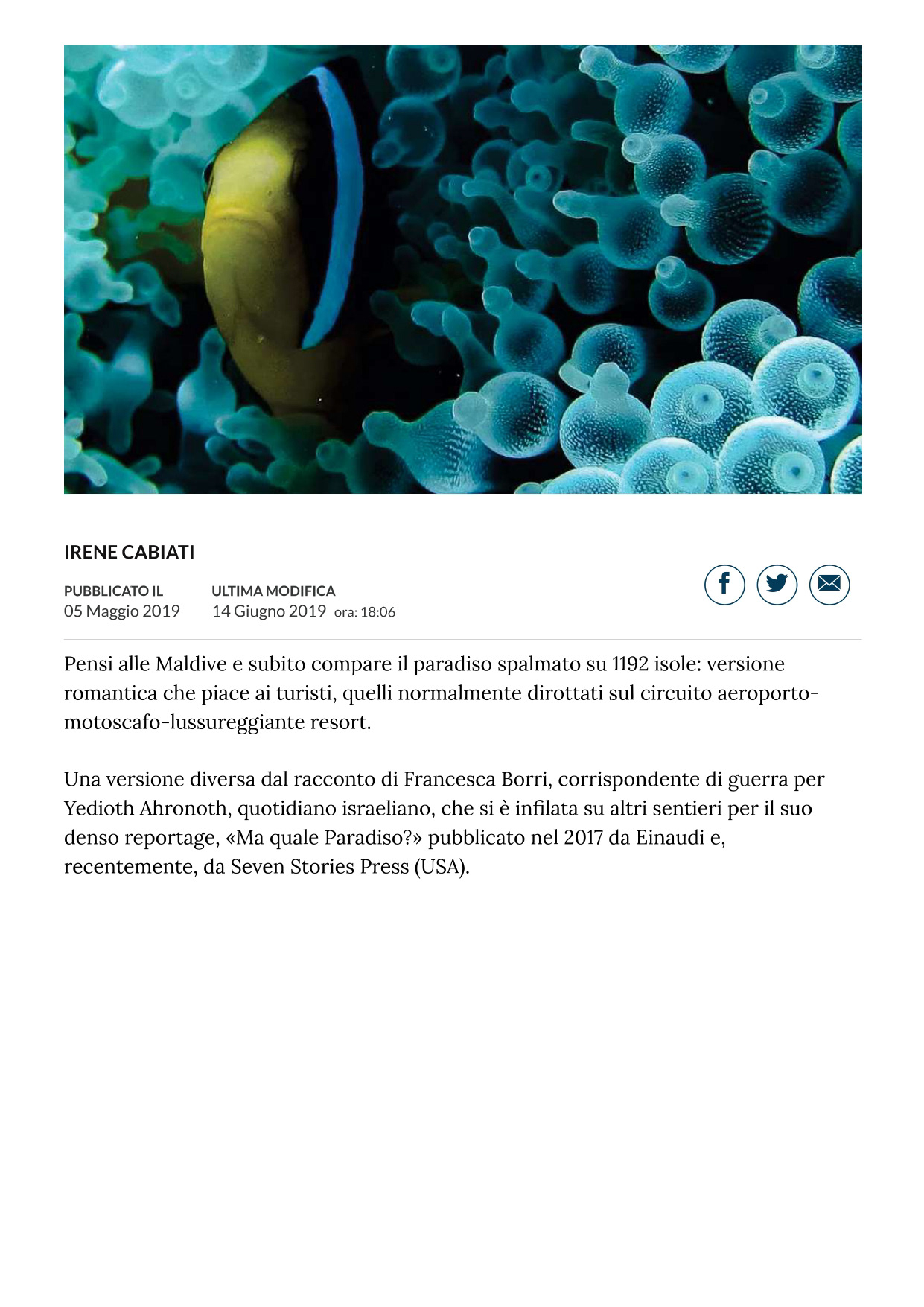 "La Stampa - Il Secolo XIX" 14/06/2019