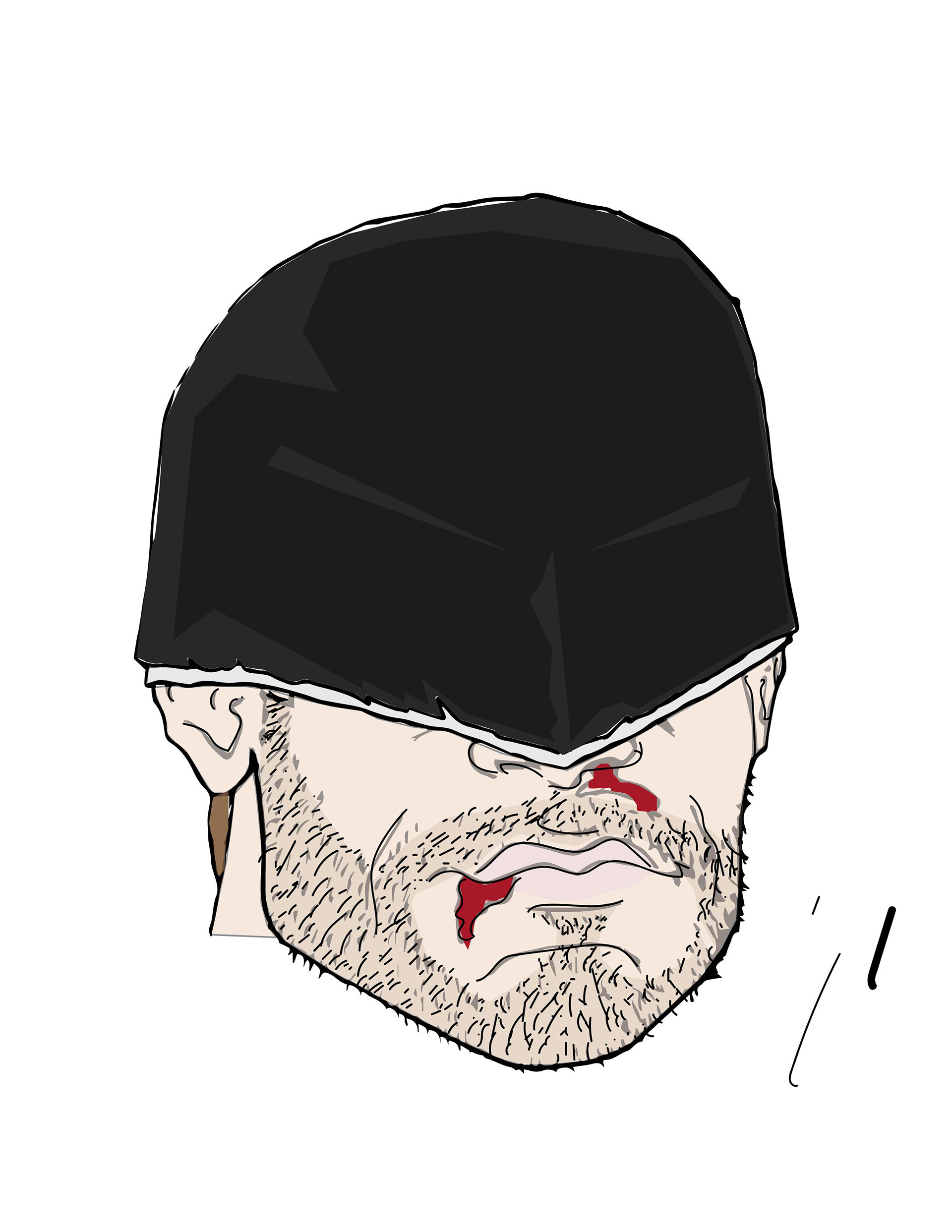 A rogue vigilante that covers his eyes???