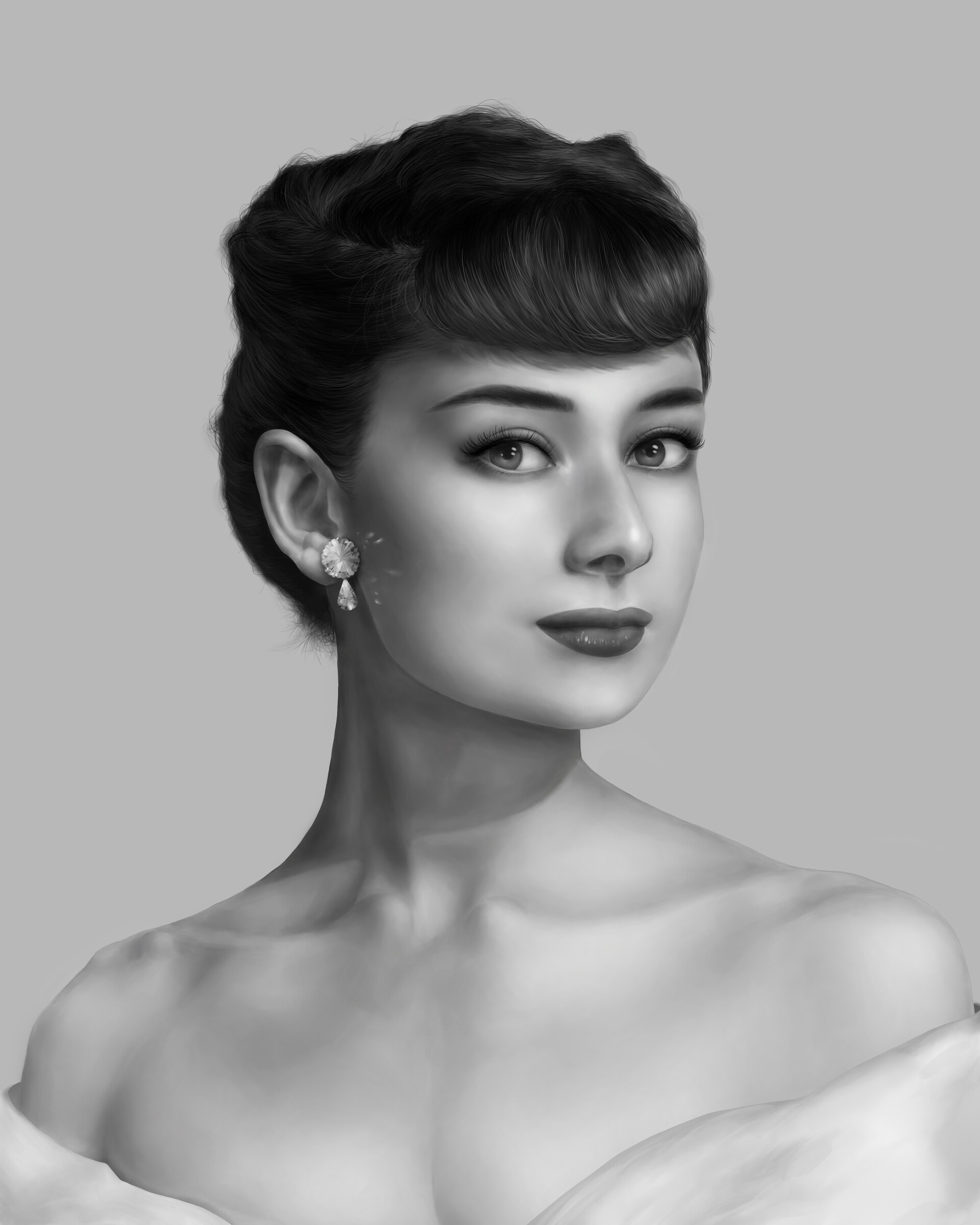 Portrait Painting: Grayscale