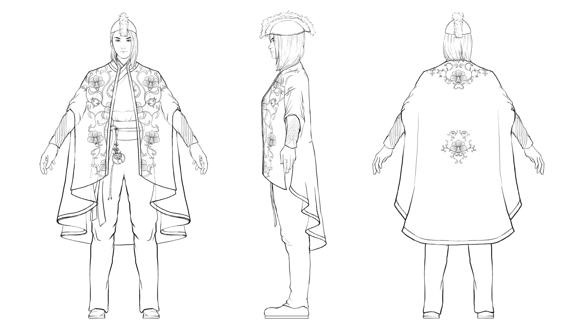 A-Pose Line Art