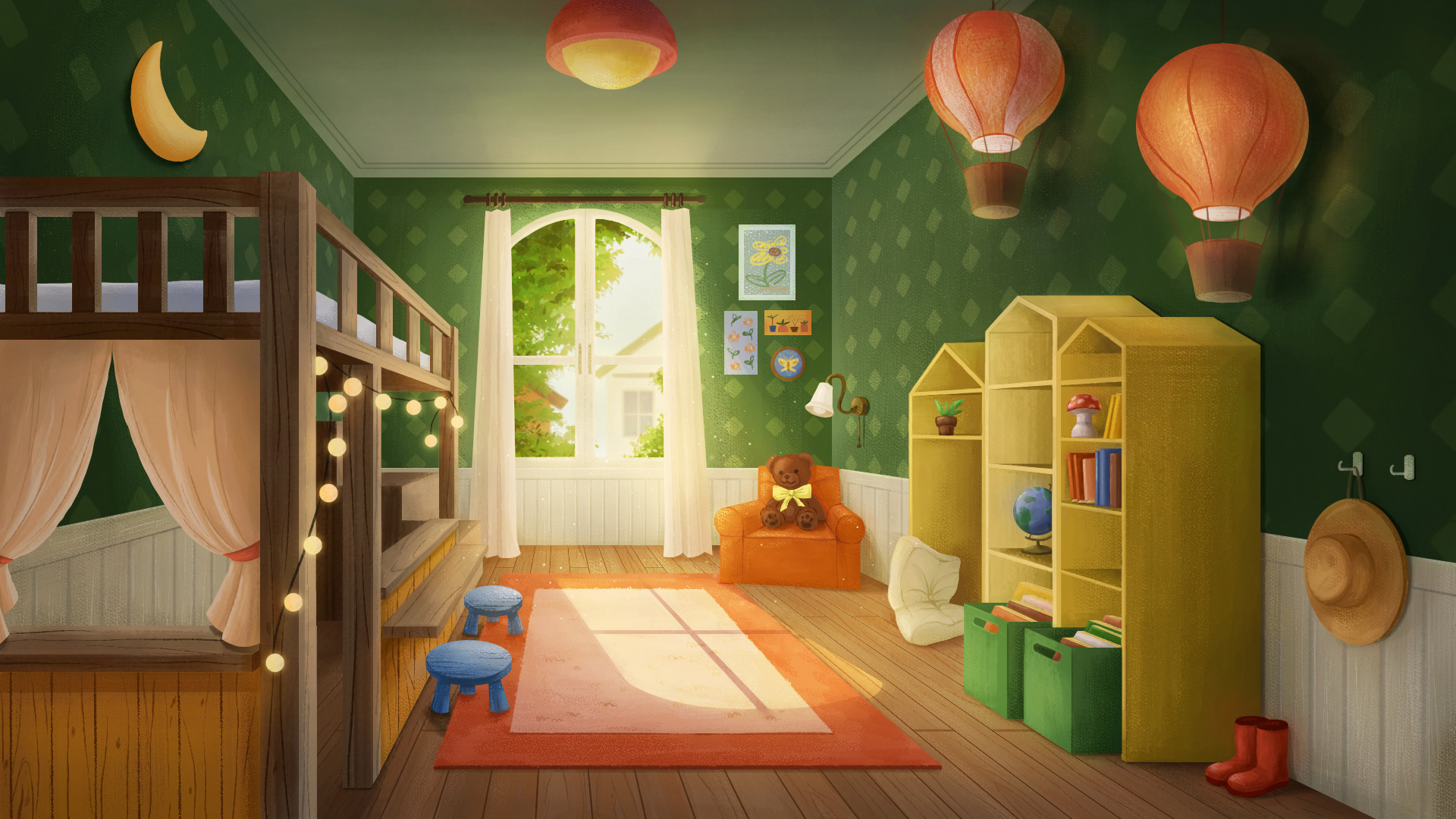 Interior Background Painting: Kid's Room - Noon