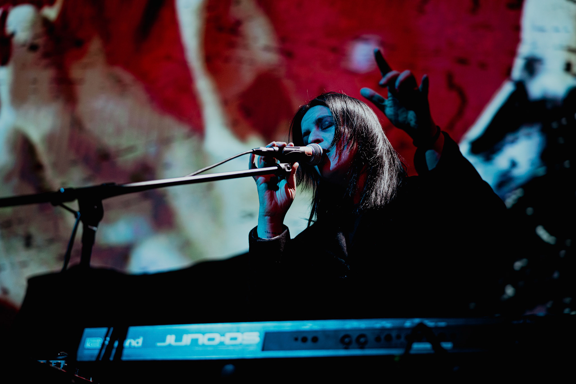 VOWWS performing live at Palladium Riga in Riga, Latvia, on February 9, 2026.Support act for Kim Dracula. A dark, atmospheric set rooted in post-punk and industrial rock.