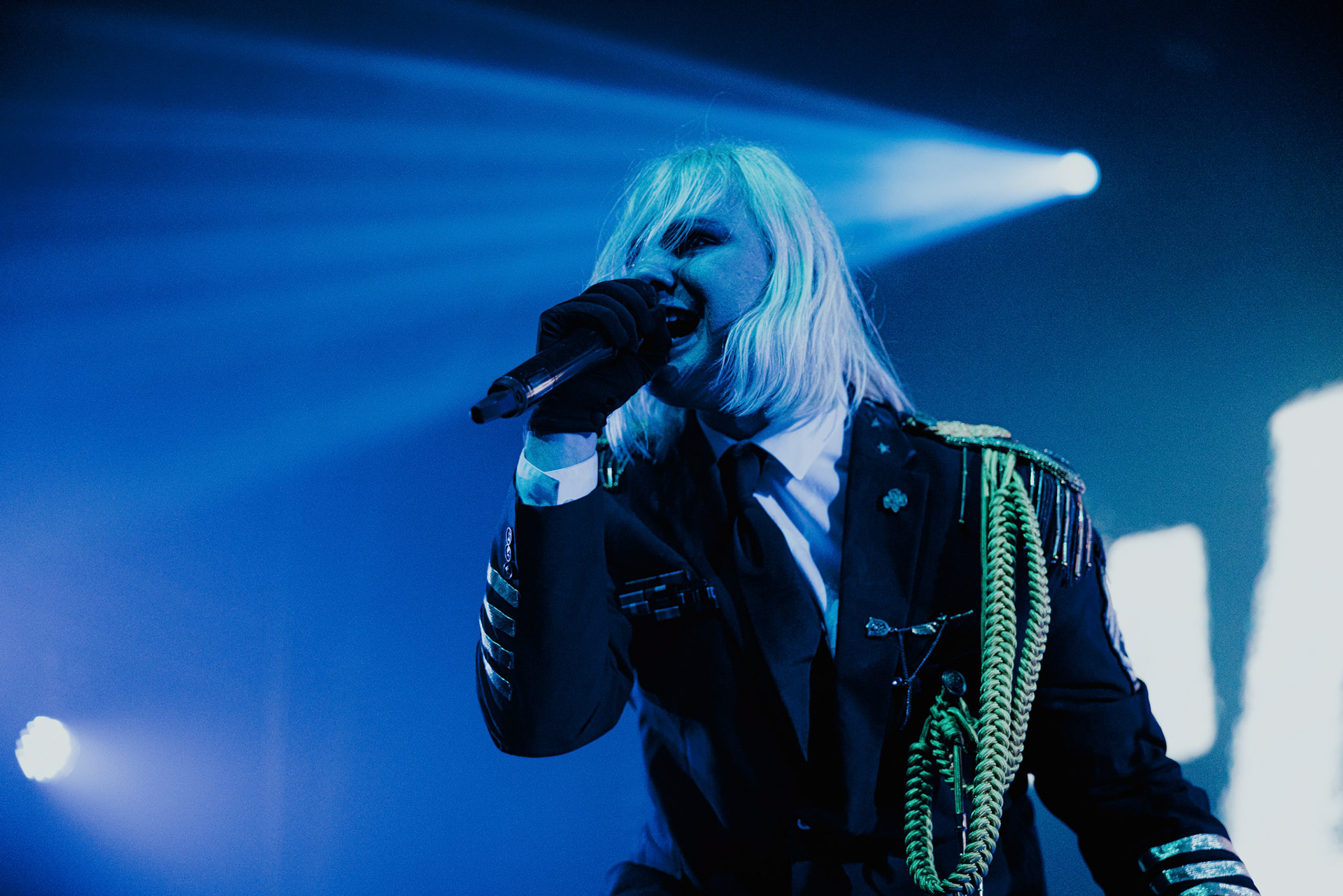 Kim Dracula performing live at Palladium Riga in Riga, Latvia, on February 9, 2026.A visually intense and genre-defying performance blending industrial, alternative metal and theatrical elements.