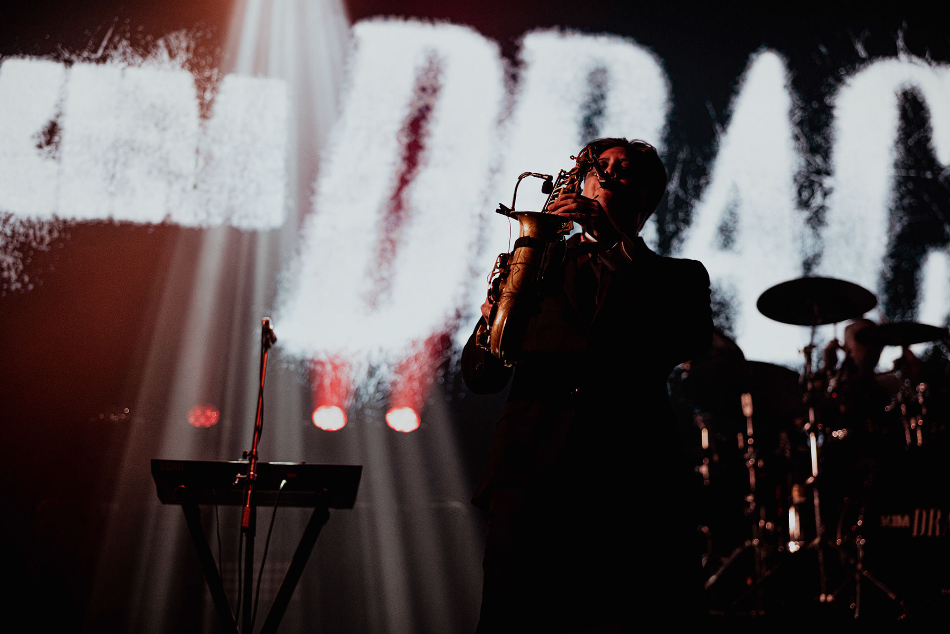 Kim Dracula performing live at Palladium Riga in Riga, Latvia, on February 9, 2026.A visually intense and genre-defying performance blending industrial, alternative metal and theatrical elements.