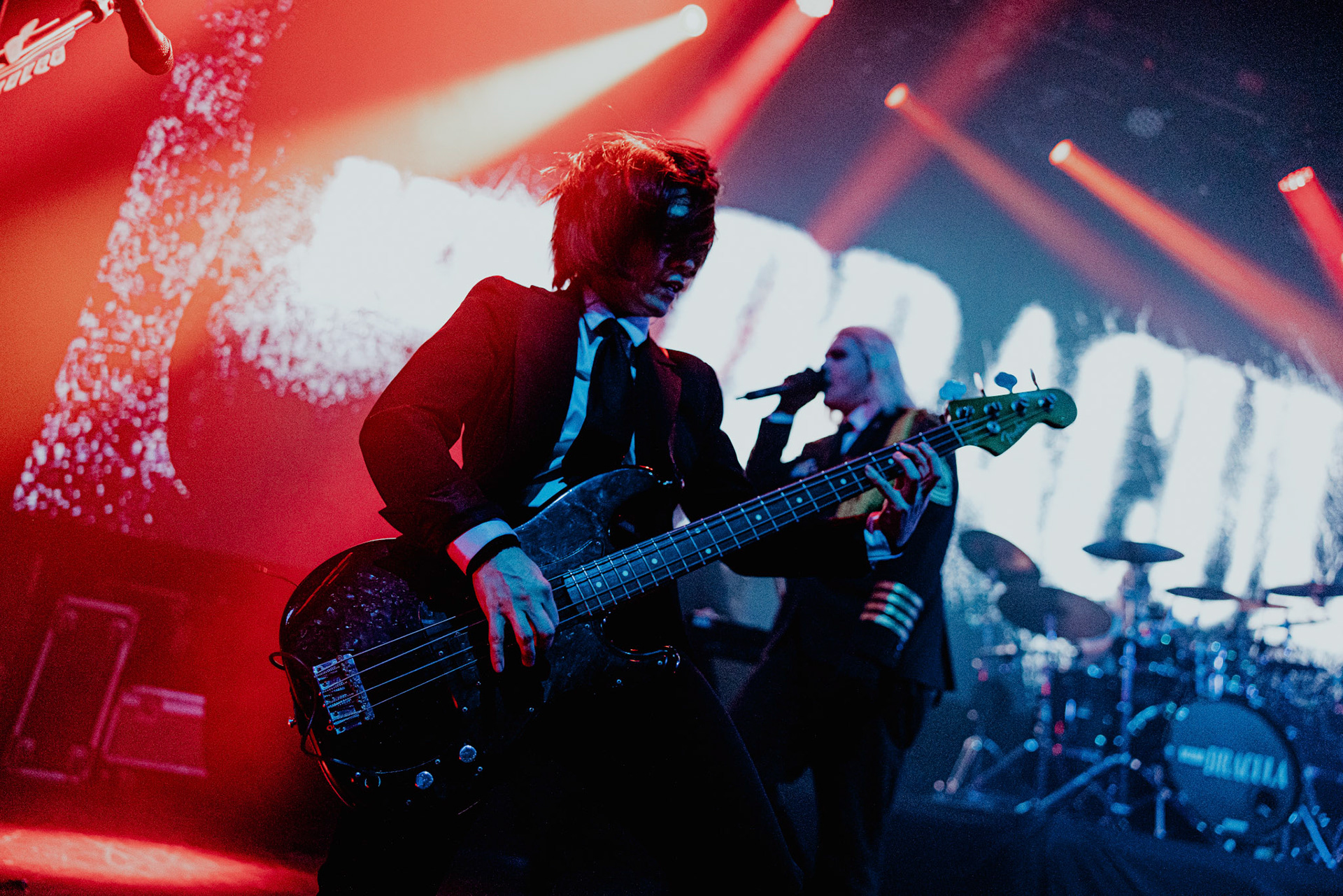 Kim Dracula performing live at Palladium Riga in Riga, Latvia, on February 9, 2026.A visually intense and genre-defying performance blending industrial, alternative metal and theatrical elements.