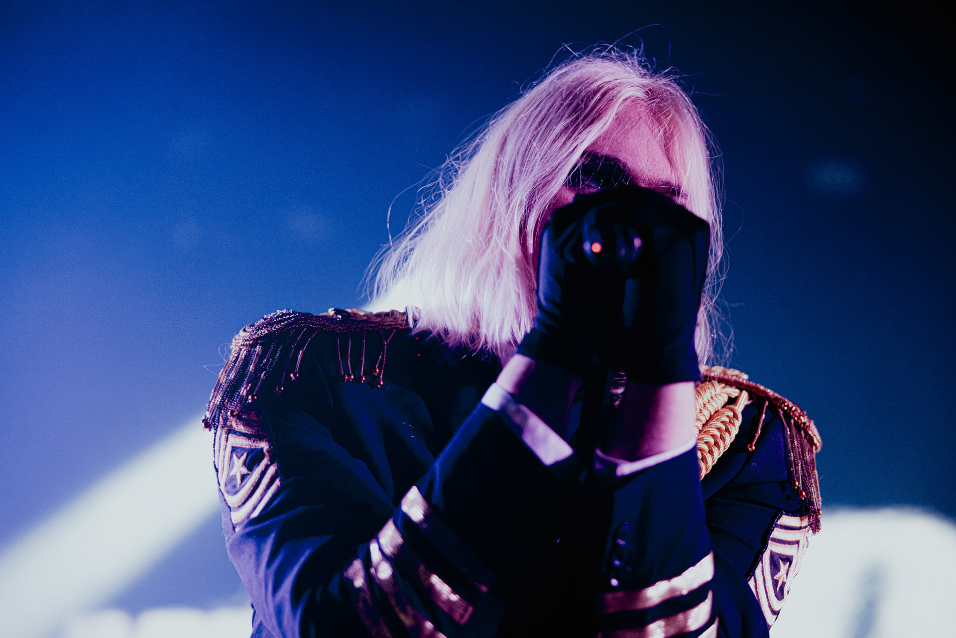 Kim Dracula performing live at Palladium Riga in Riga, Latvia, on February 9, 2026.A visually intense and genre-defying performance blending industrial, alternative metal and theatrical elements.