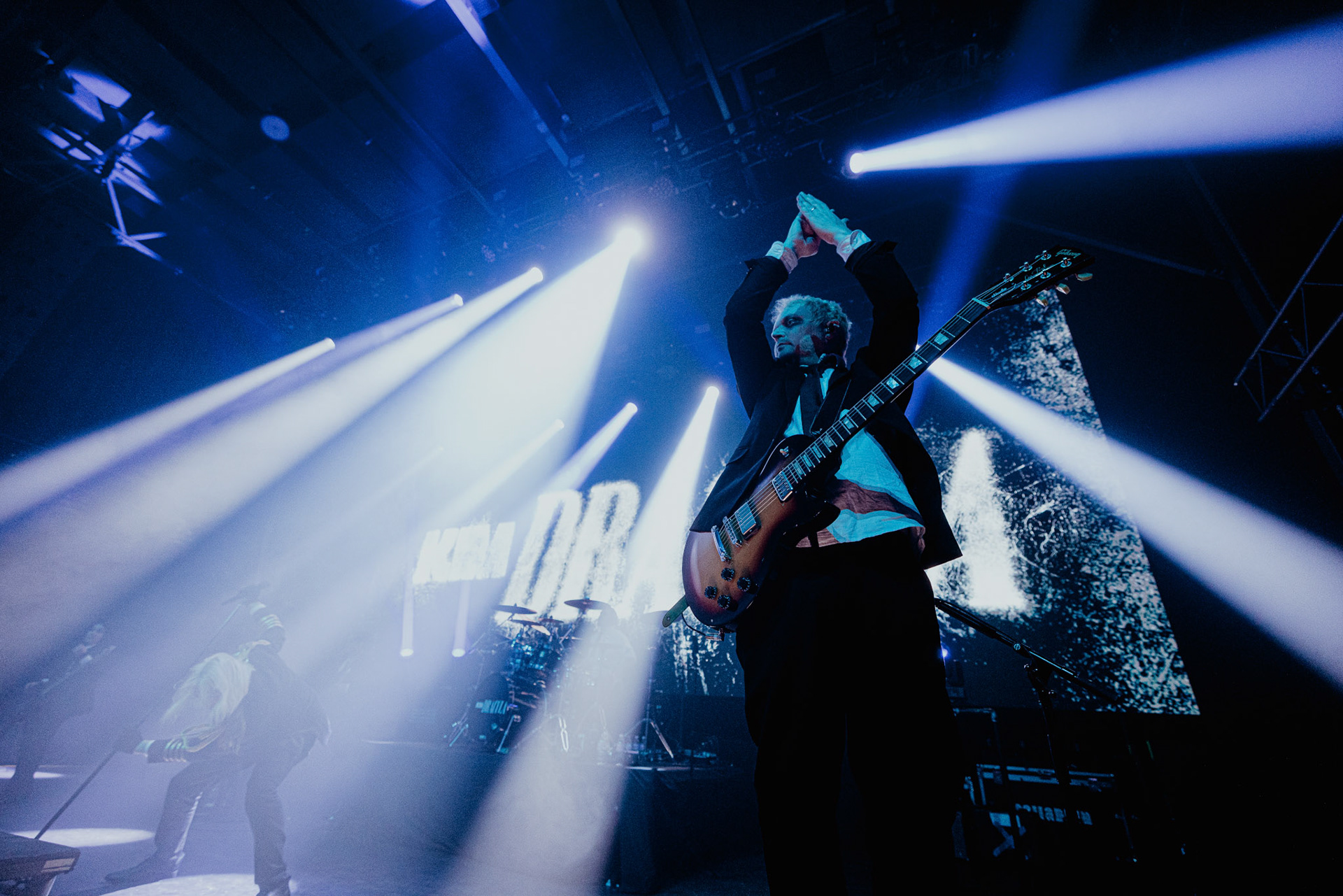Kim Dracula performing live at Palladium Riga in Riga, Latvia, on February 9, 2026.A visually intense and genre-defying performance blending industrial, alternative metal and theatrical elements.