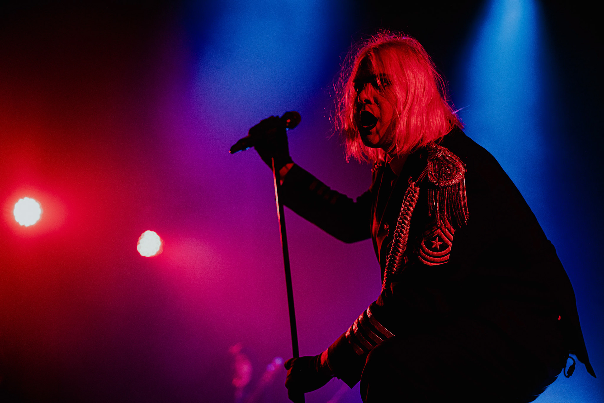 Kim Dracula performing live at Palladium Riga in Riga, Latvia, on February 9, 2026.A visually intense and genre-defying performance blending industrial, alternative metal and theatrical elements.