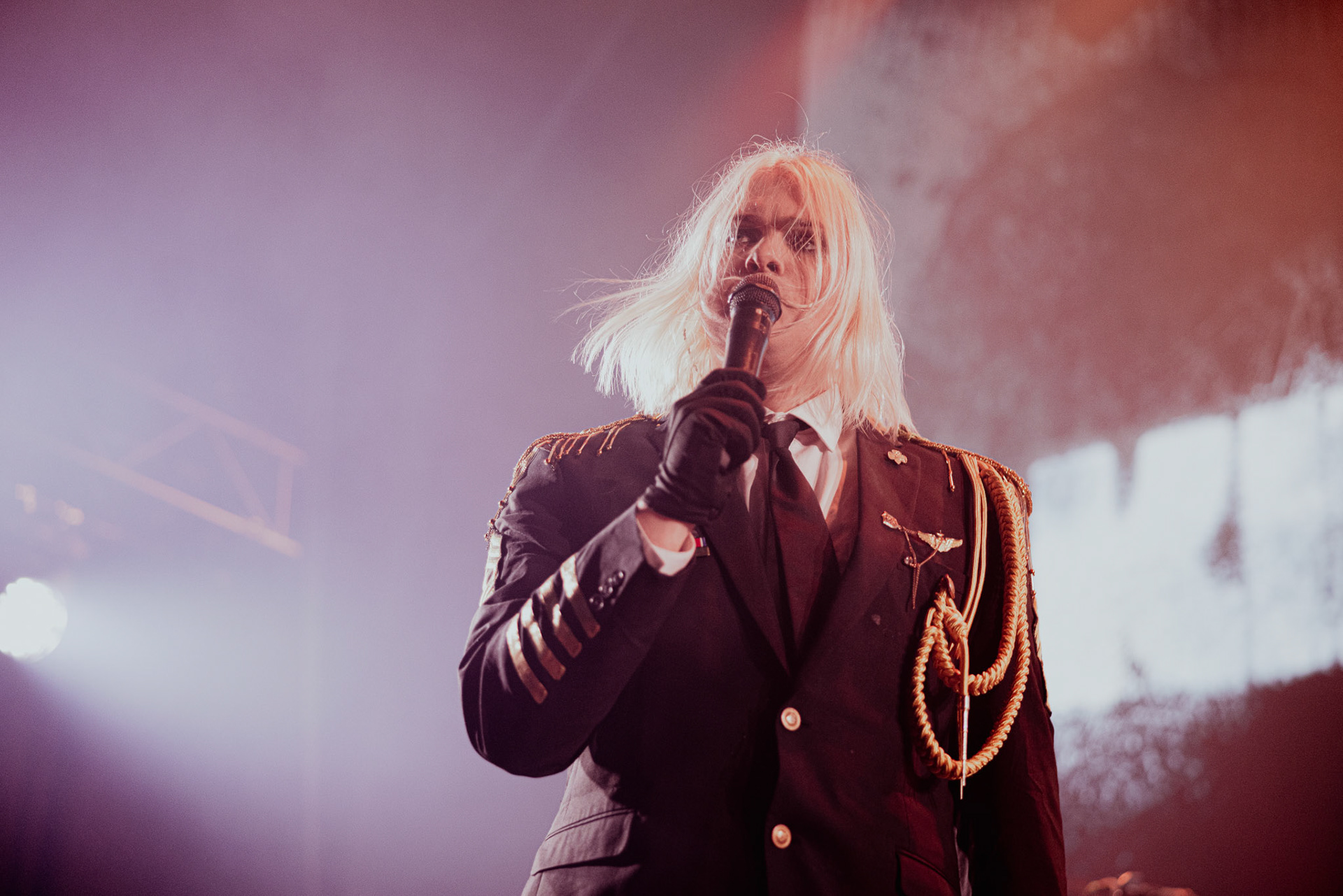 Kim Dracula performing live at Palladium Riga in Riga, Latvia, on February 9, 2026.A visually intense and genre-defying performance blending industrial, alternative metal and theatrical elements.