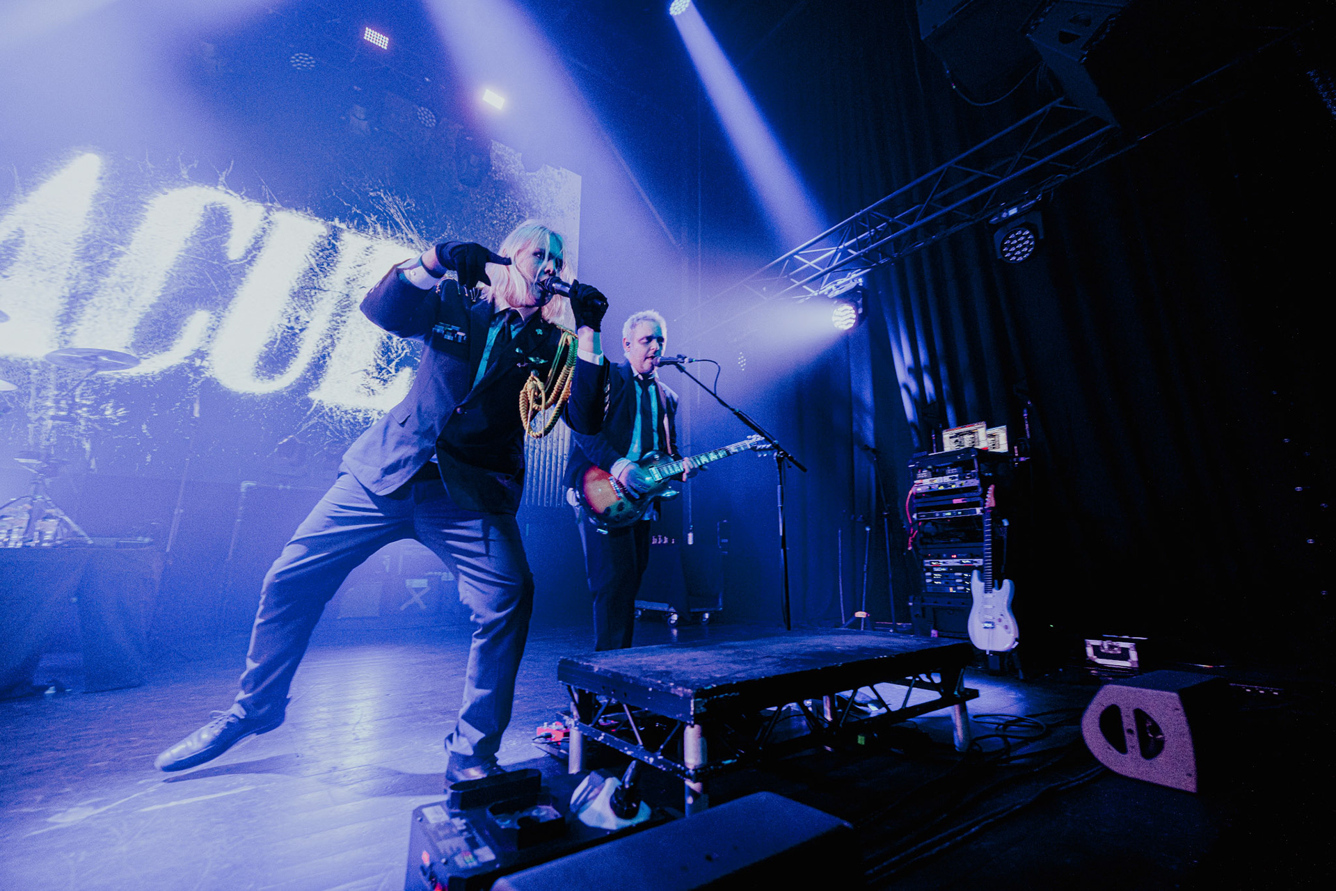 Kim Dracula performing live at Palladium Riga in Riga, Latvia, on February 9, 2026.A visually intense and genre-defying performance blending industrial, alternative metal and theatrical elements.