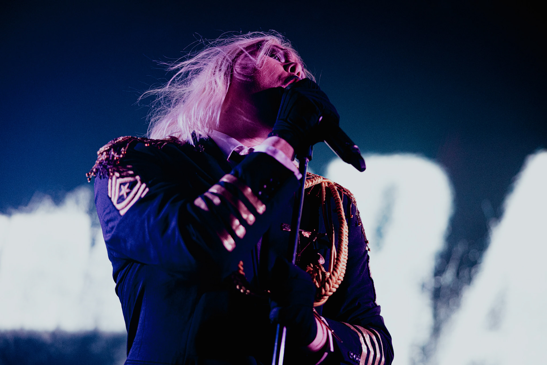 Kim Dracula performing live at Palladium Riga in Riga, Latvia, on February 9, 2026.A visually intense and genre-defying performance blending industrial, alternative metal and theatrical elements.