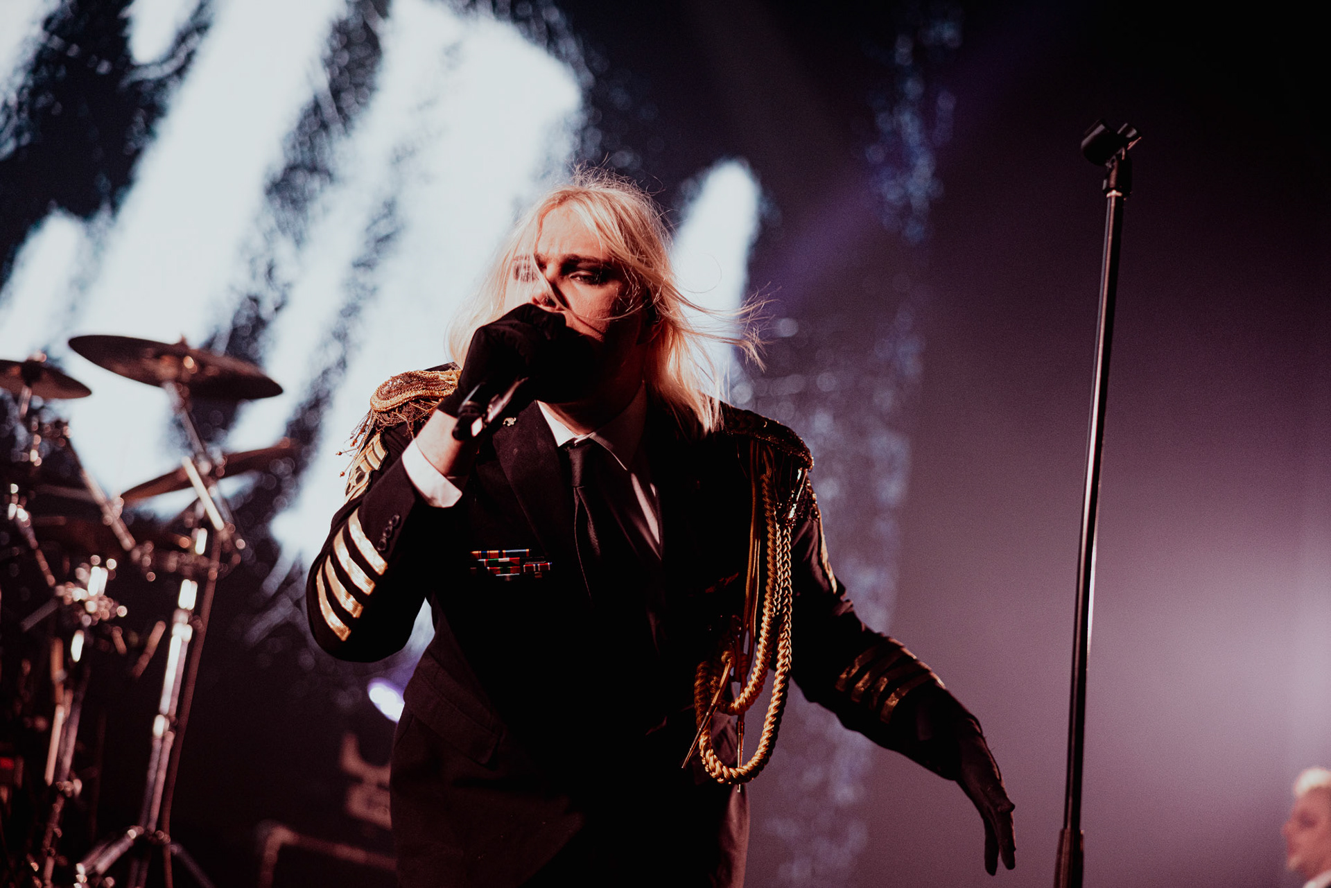 Kim Dracula performing live at Palladium Riga in Riga, Latvia, on February 9, 2026.A visually intense and genre-defying performance blending industrial, alternative metal and theatrical elements.