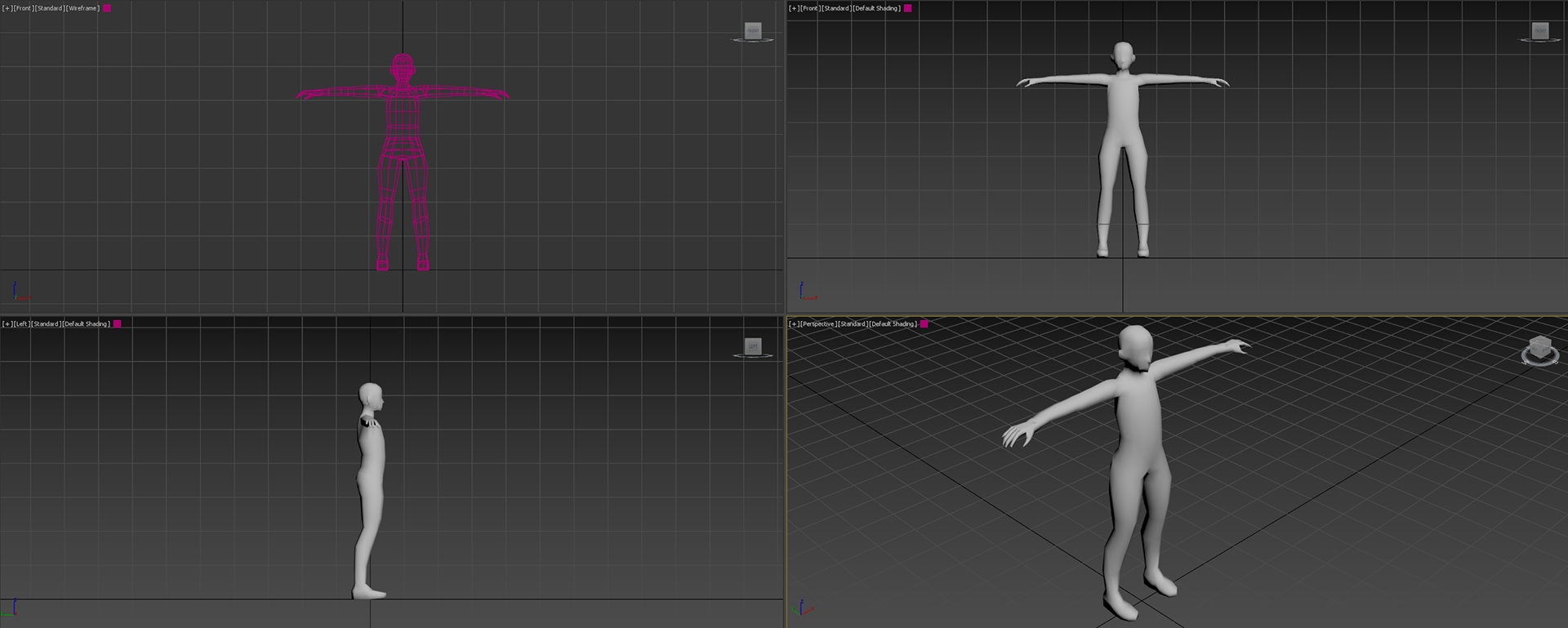 Character creation (this character is also rigged, skinned, and animated in Maya)