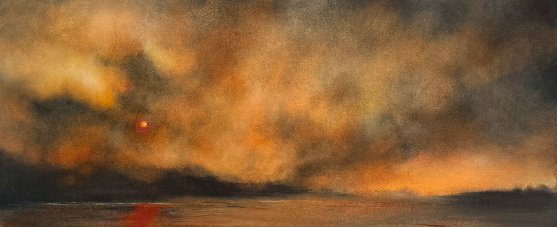 DARKENED SKIES . oil on canvas