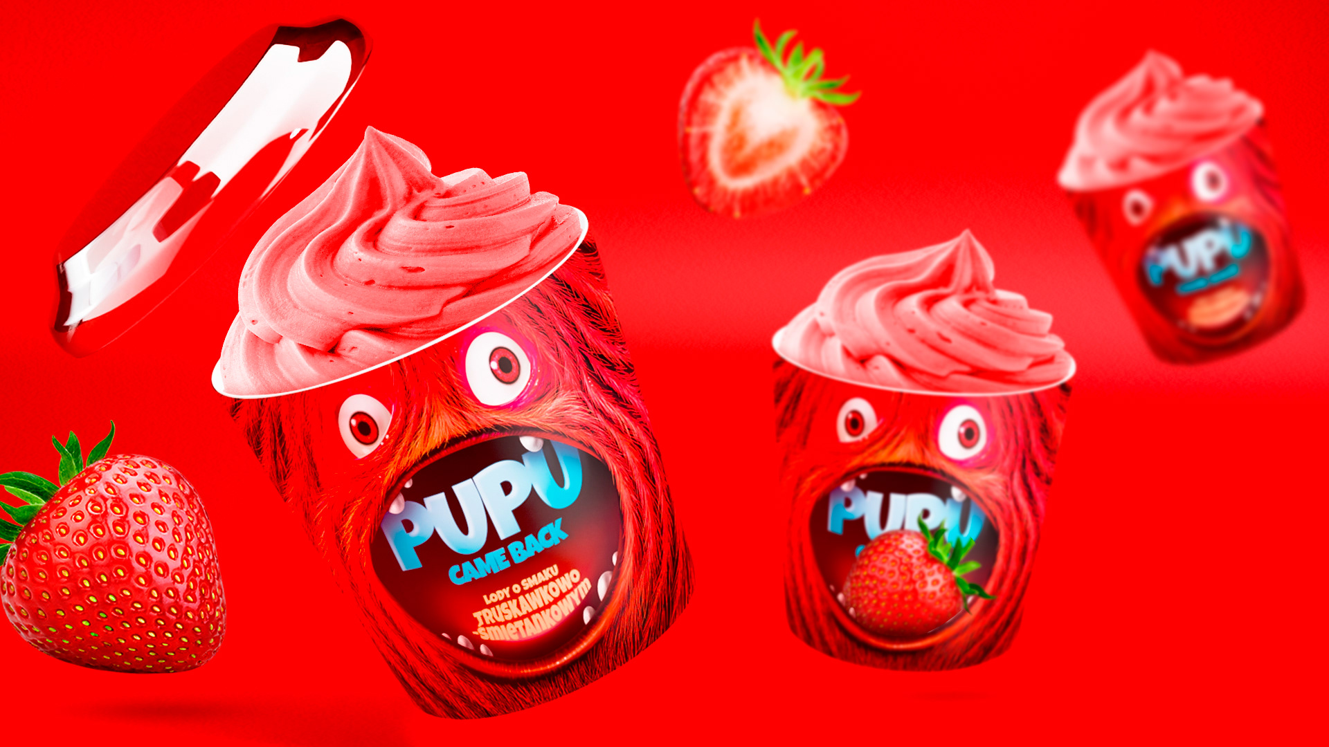 pupu truskawkowy projekt opakowania
