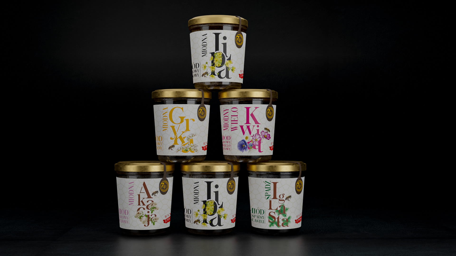 miody projekt etykiety
